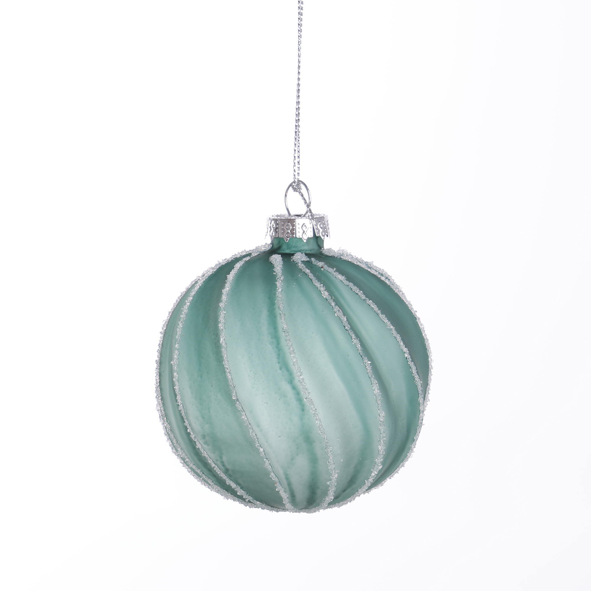 Изображение товара Елочный шар Merry green MG24129 из стекла, синий, 8 см