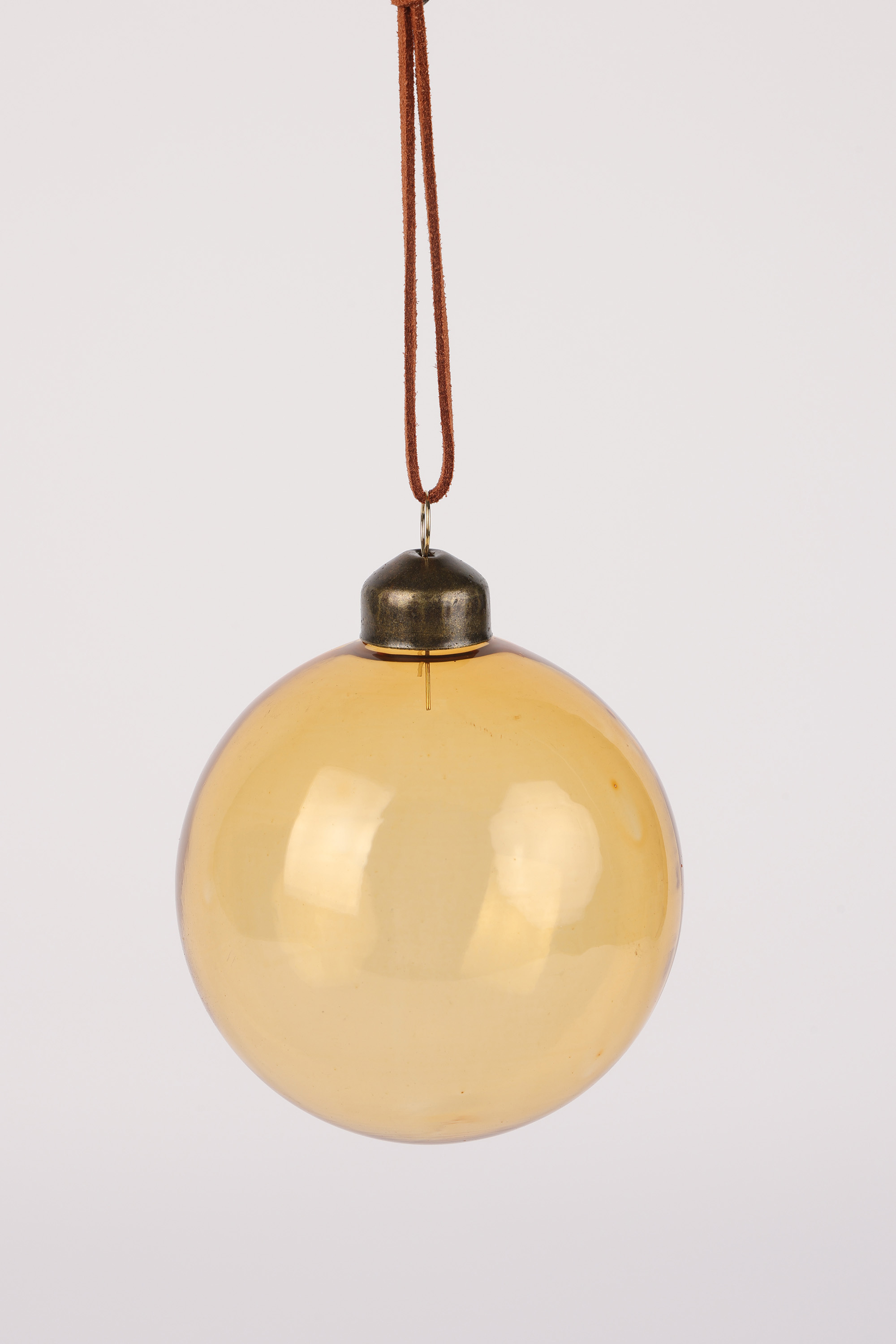 Изображение товара Ёлочный шар Merry green MG24029 8 см стекло оранжевый медный праздничный декор