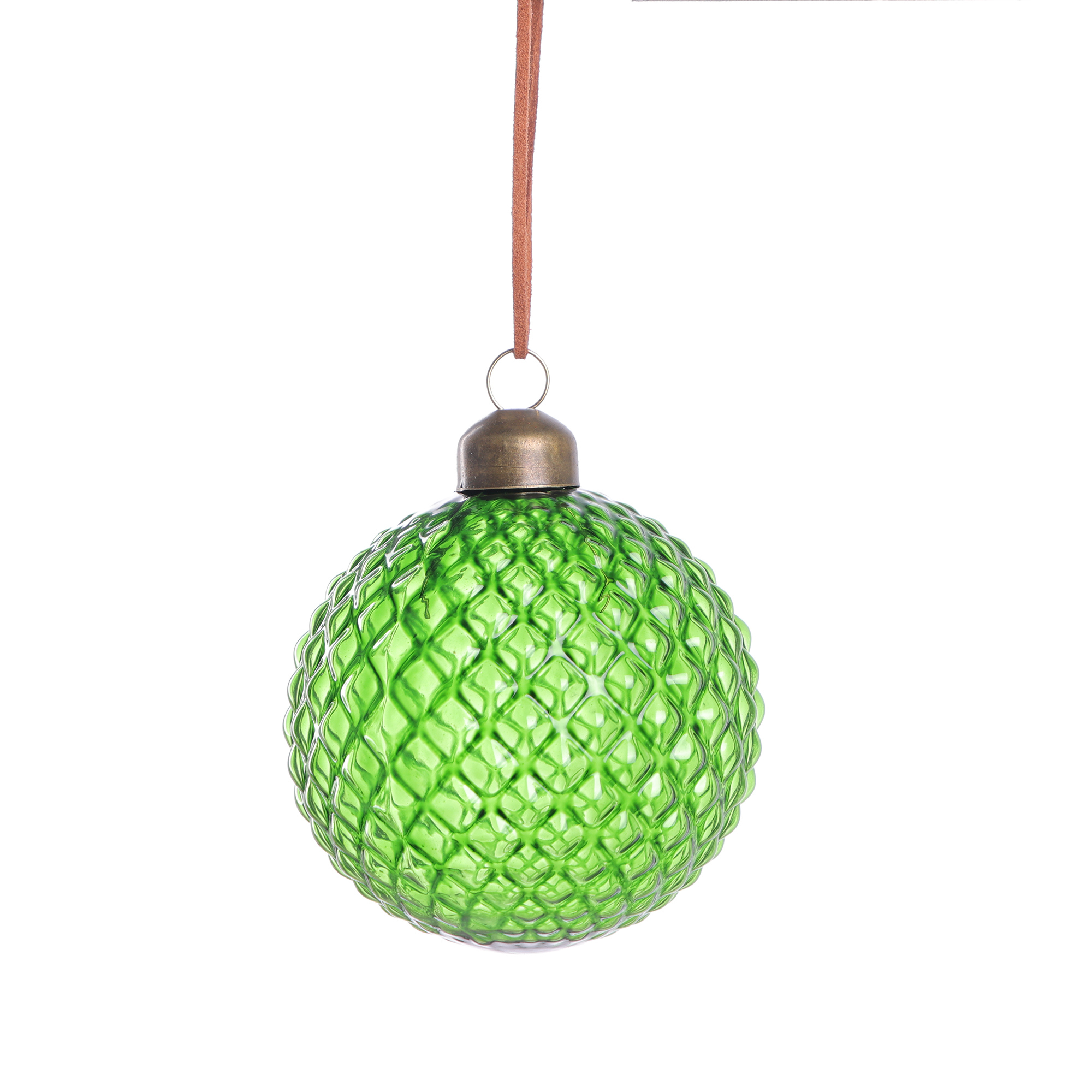 Изображение товара Елочный шар Merry green MG24025 стеклянный зеленый 8 см