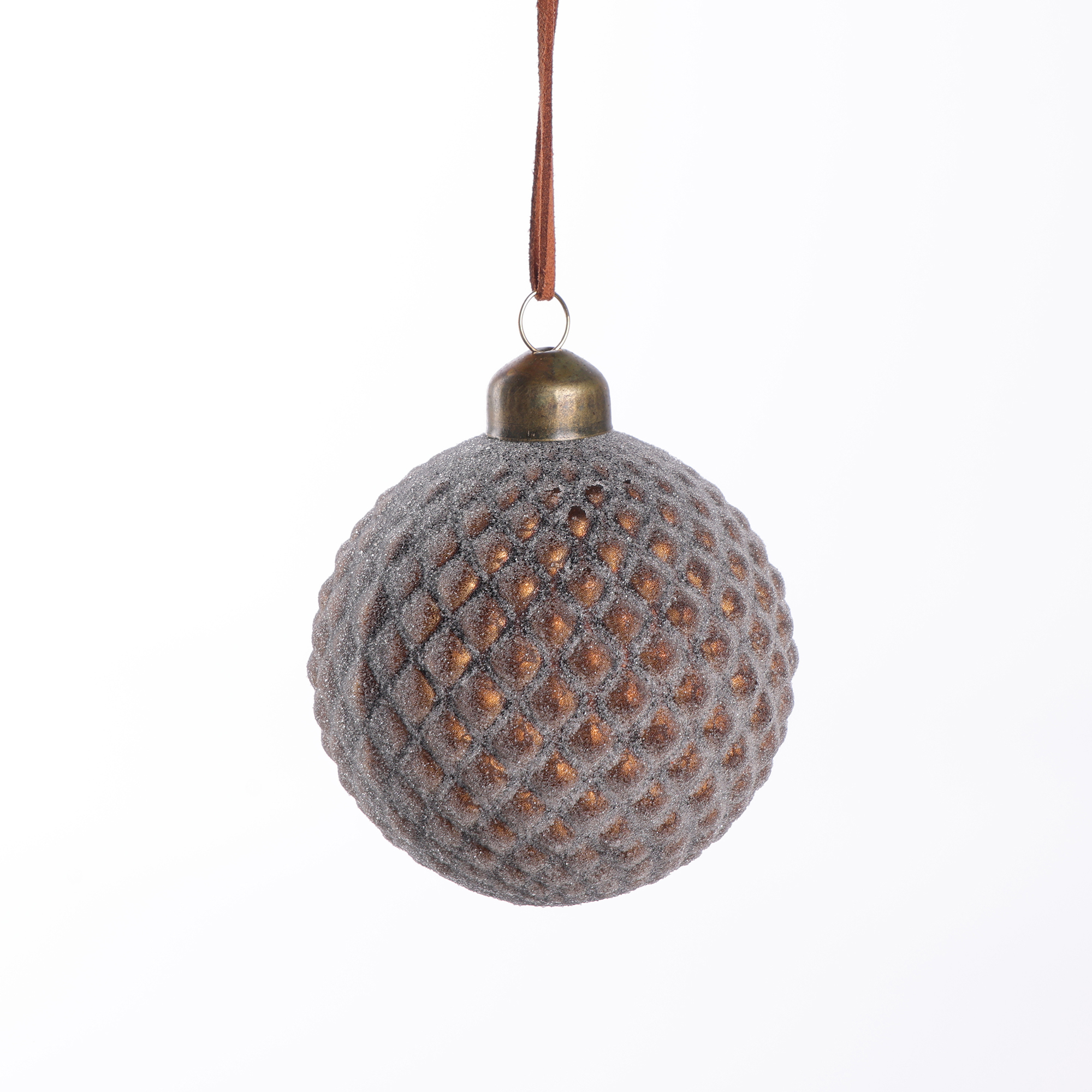 Изображение товара Елочный шар Merry green MG24014 8 см стекло коричневый