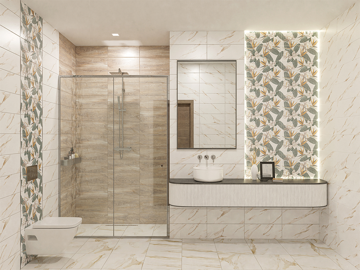 Изображение товара Керамическая плитка Azori CALACATTA IVORY 20.1x50.5см настенная для стен