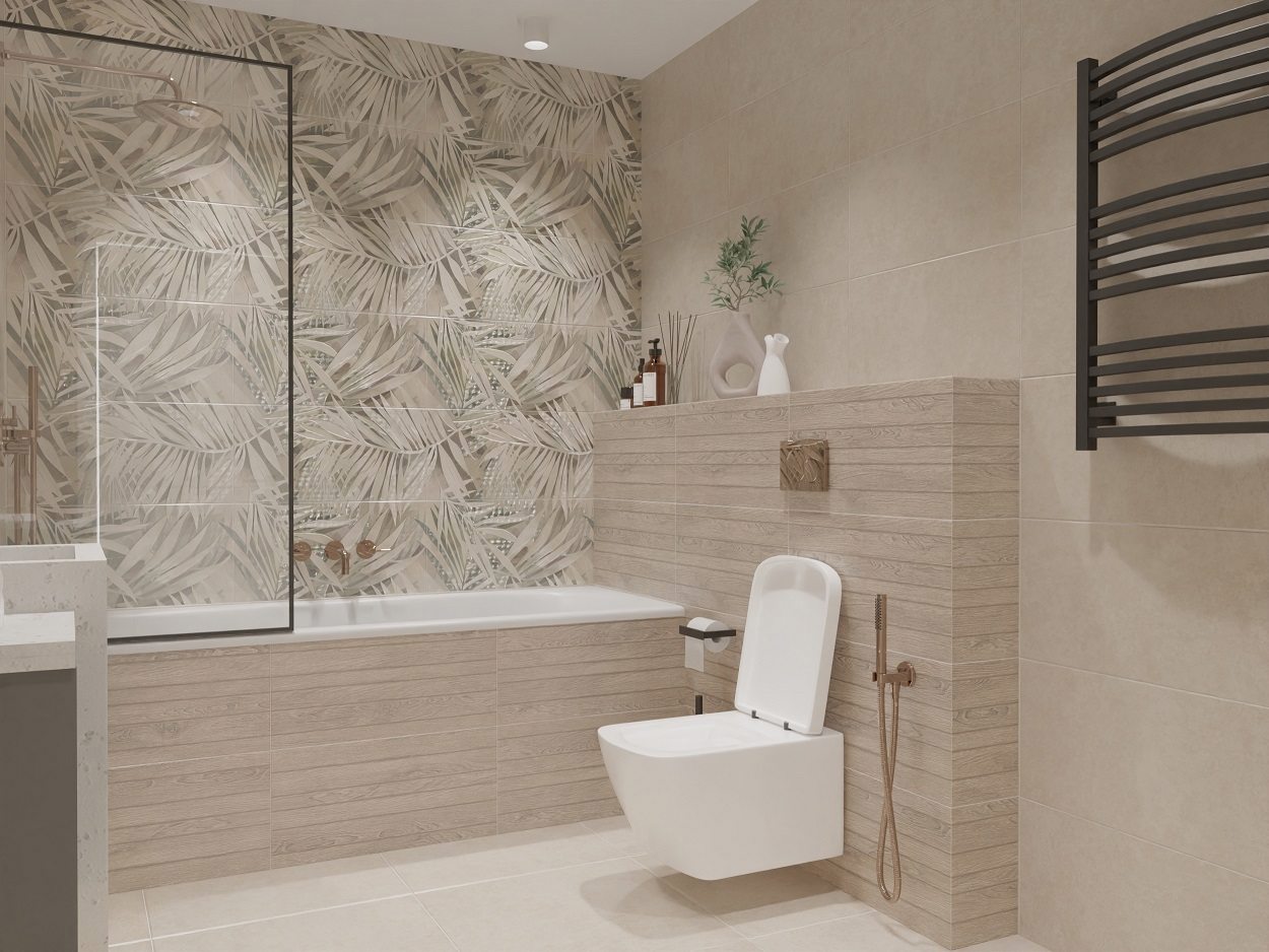 Изображение товара Керамическая плитка Azori 509501101 31.5x63 см кремового цвета