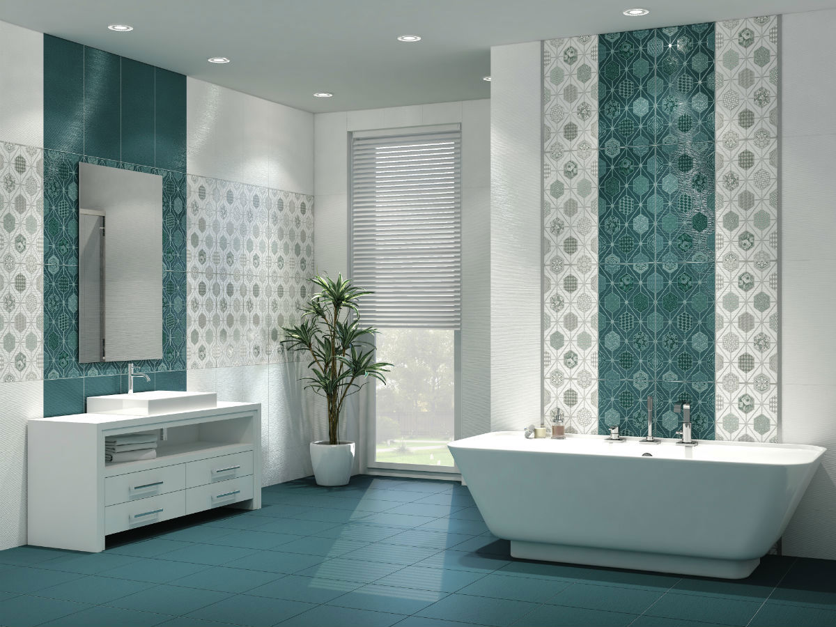 Изображение товара Керамическая плитка Azori Devore 31.5x63 см зеленая настенная для интерьера