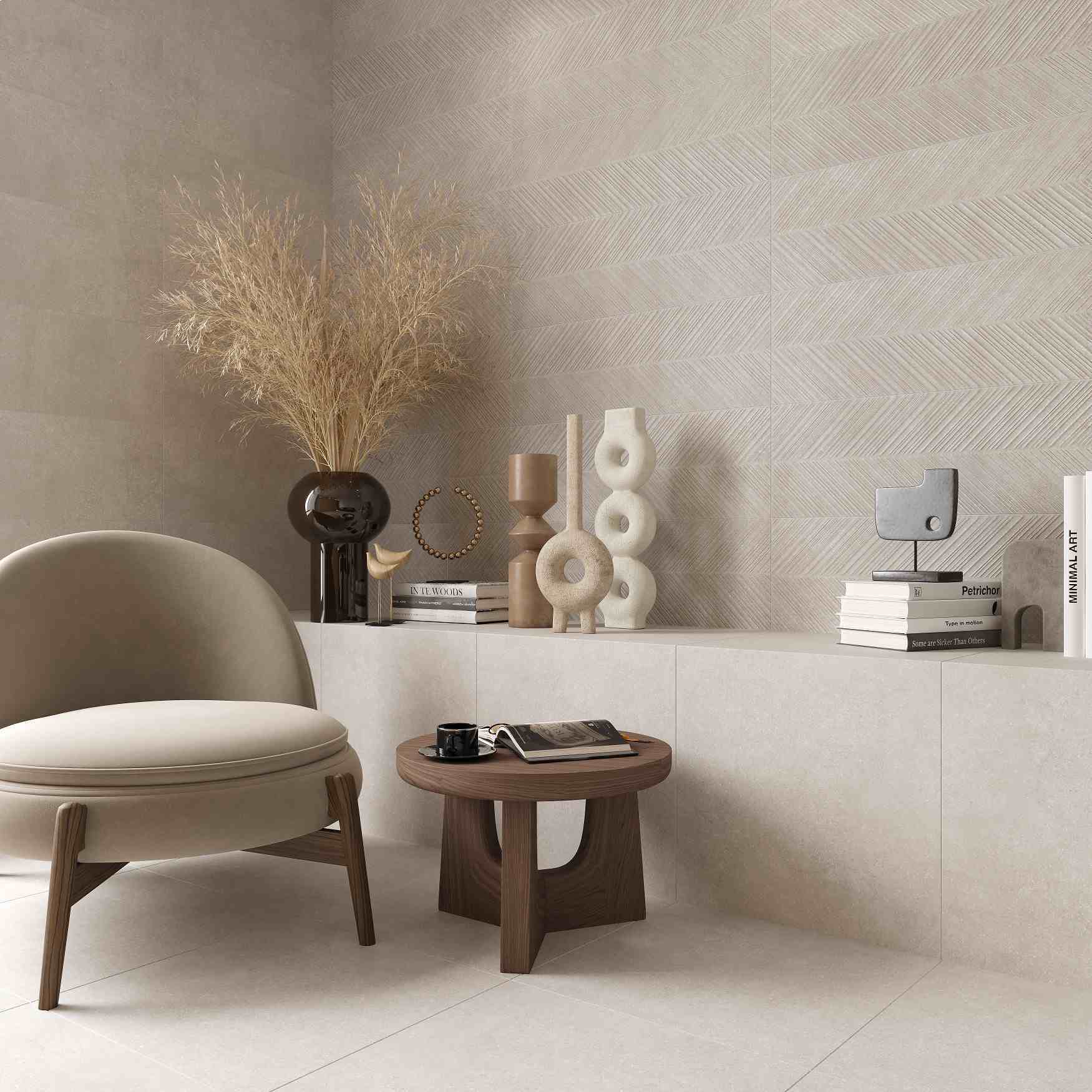 Изображение товара Настенная керамическая плитка Keramin 30x90 см Дезерт белая