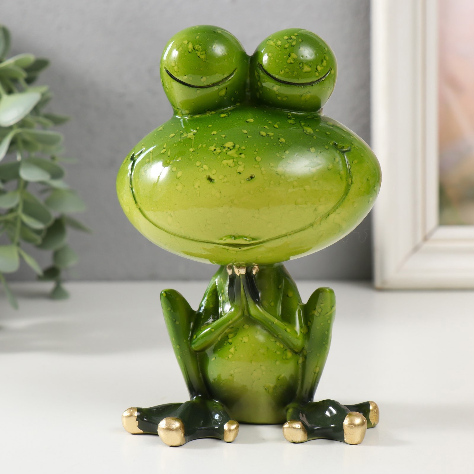 Изображение товара Сувенир Лягушонок медитирует 10x7x15 см
