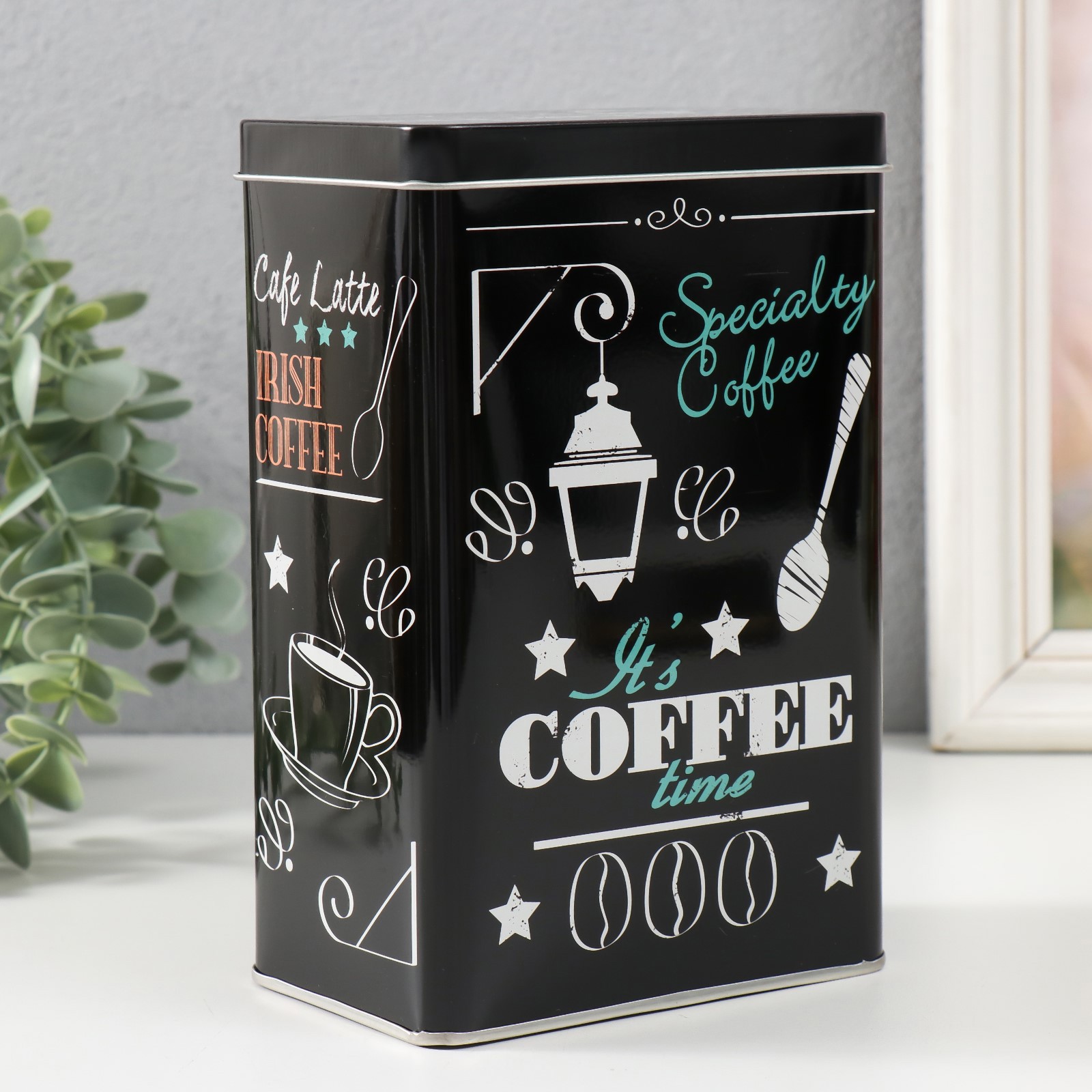 Изображение товара Шкатулка прямоугольная "Время для кофе" 7.8x12.2x18.6 см