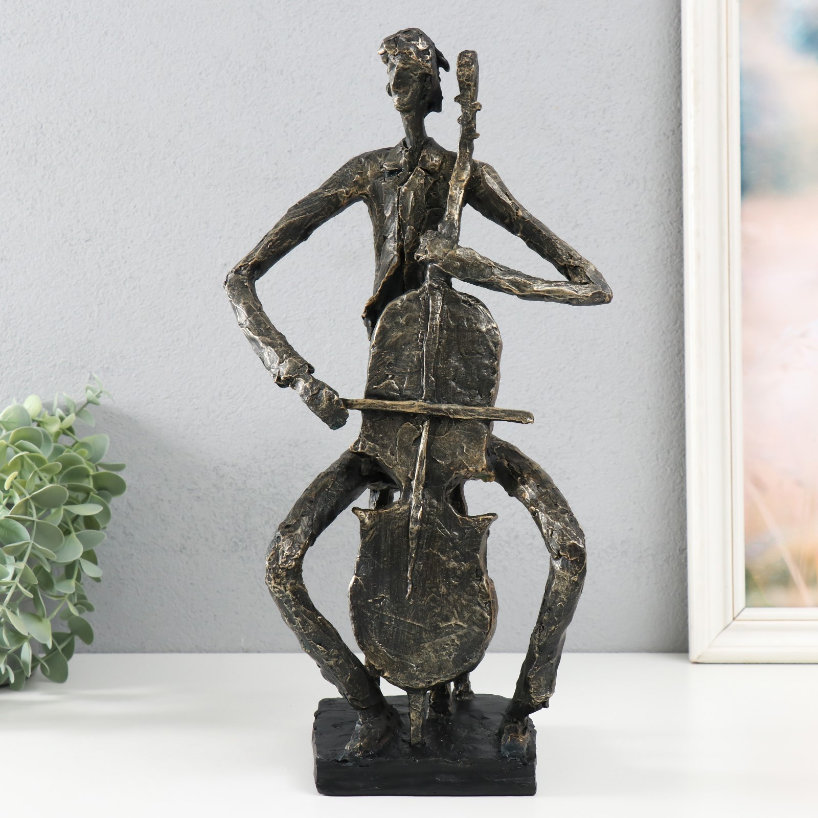 Изображение товара Сувенир "Виолончелист" под металл 18.8x14x35.8 см