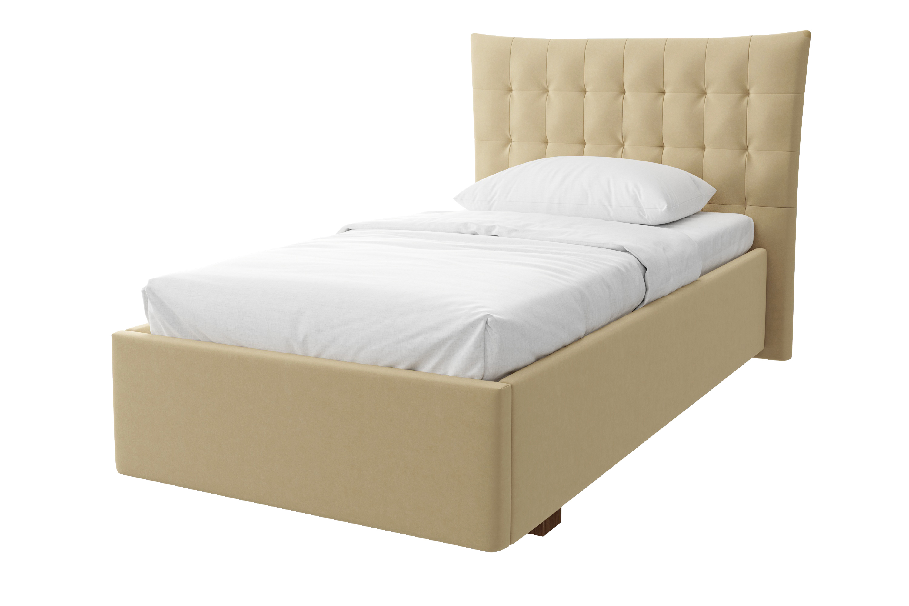 Изображение товара Кровать Эмилия 100x190 см из ДСП бежевого цвета от COSTA