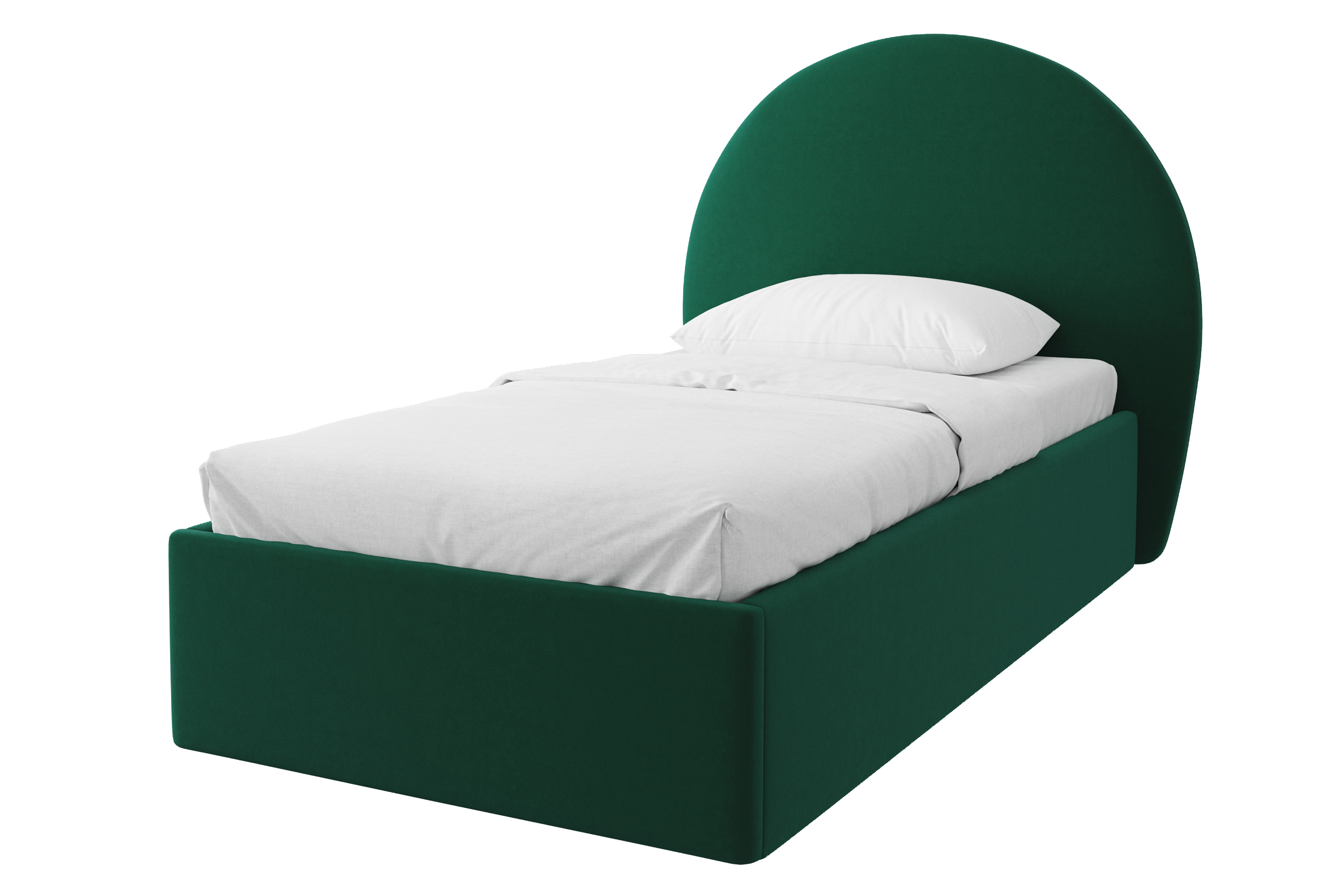 Изображение товара Кровать Costa Элегия 120x190 см с подъемным механизмом из ДСП зеленого цвета