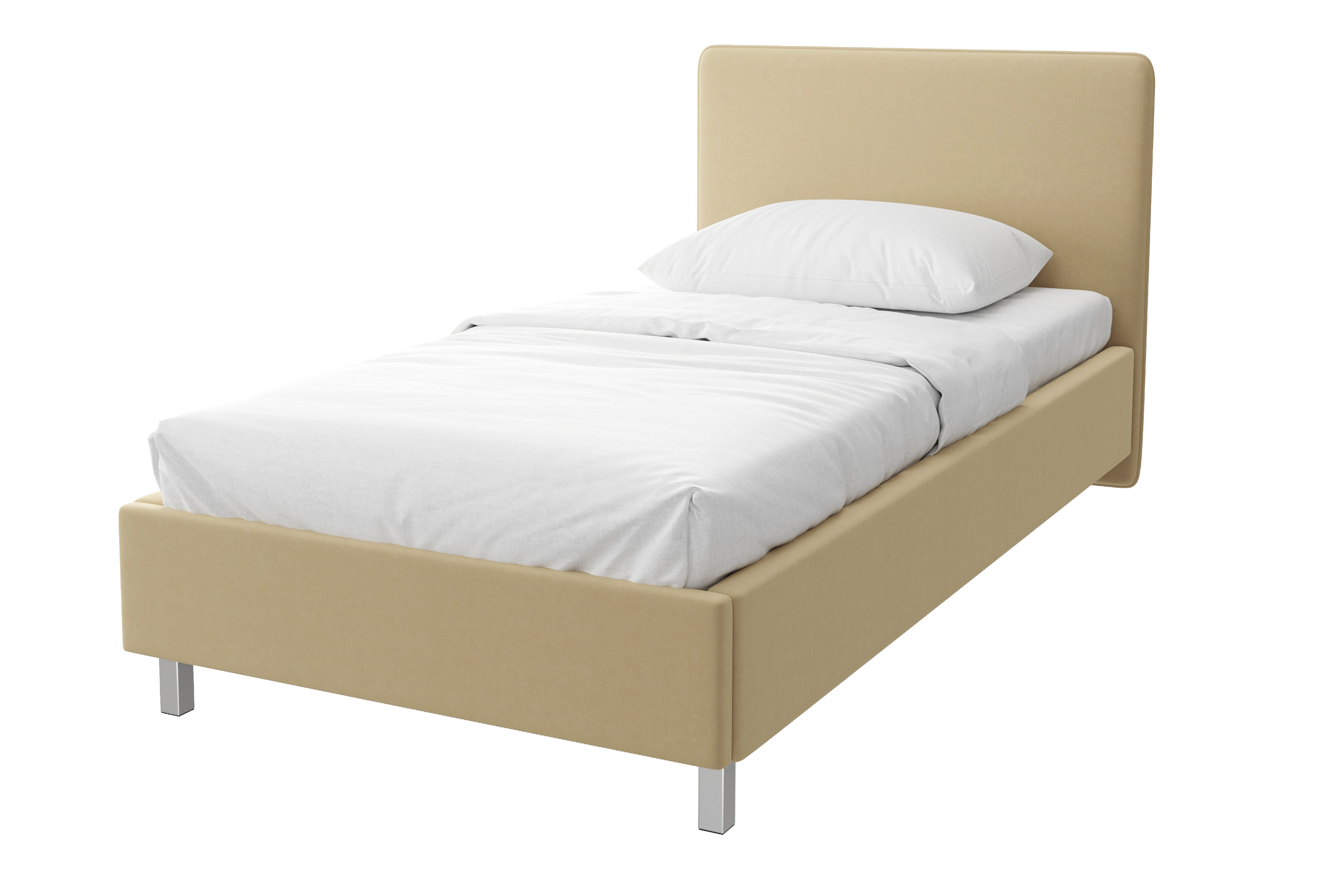 Изображение товара Кровать Мелисса 120x190 см из ДСП с подъемным механизмом и мягким велюровым изголовьем