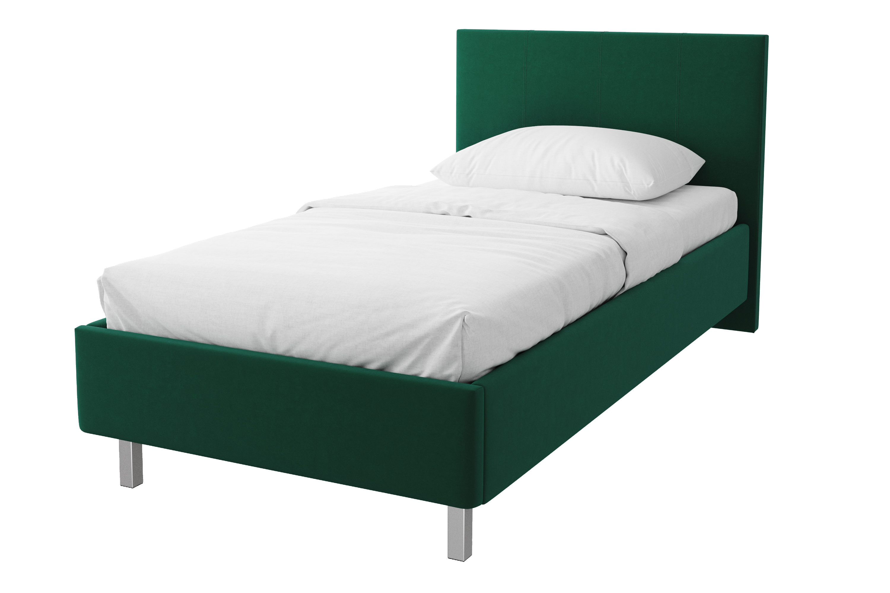 Изображение товара Кровать Costa Флокс 100x190 см из ДСП с подъемным механизмом и зеленым цветом