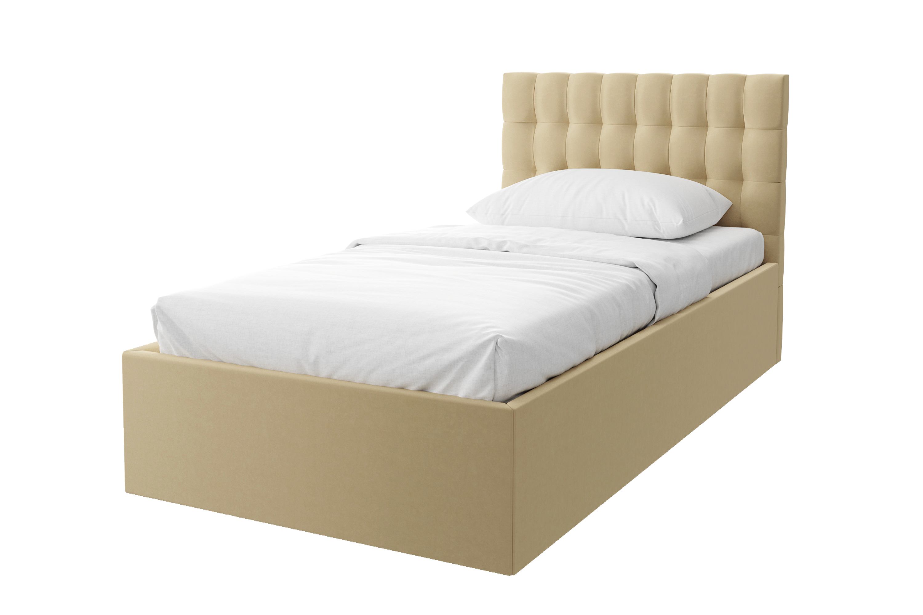 Изображение товара Кровать Costa Slim 120x190 см из ДСП с подъемным механизмом и бежевым цветом