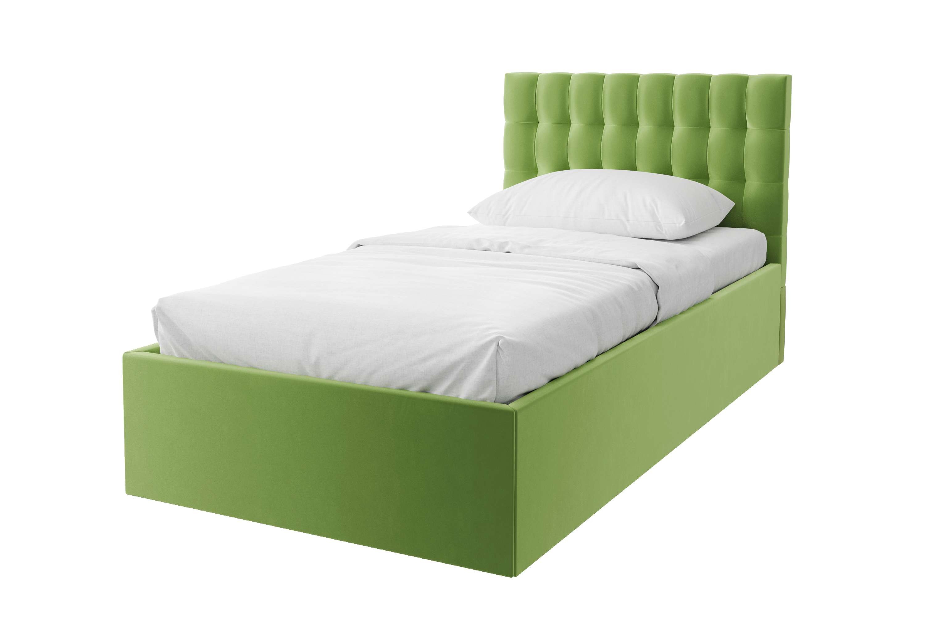 Изображение товара Кровать COSTA Слим 120x200 см светло-зеленая с подъемным механизмом и ортопедическим основанием