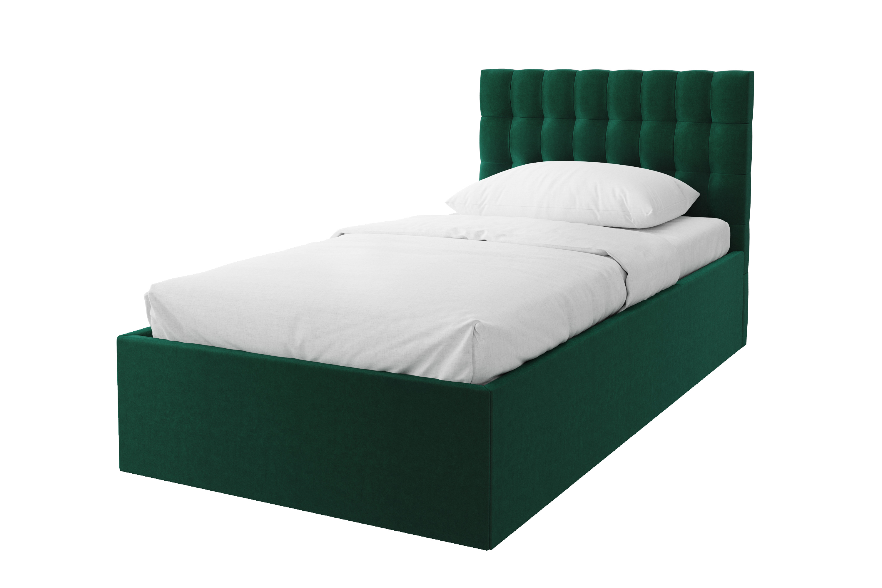 Изображение товара Кровать Costa Slim 90x190 см из ДСП с мягким велюром и подъемным механизмом