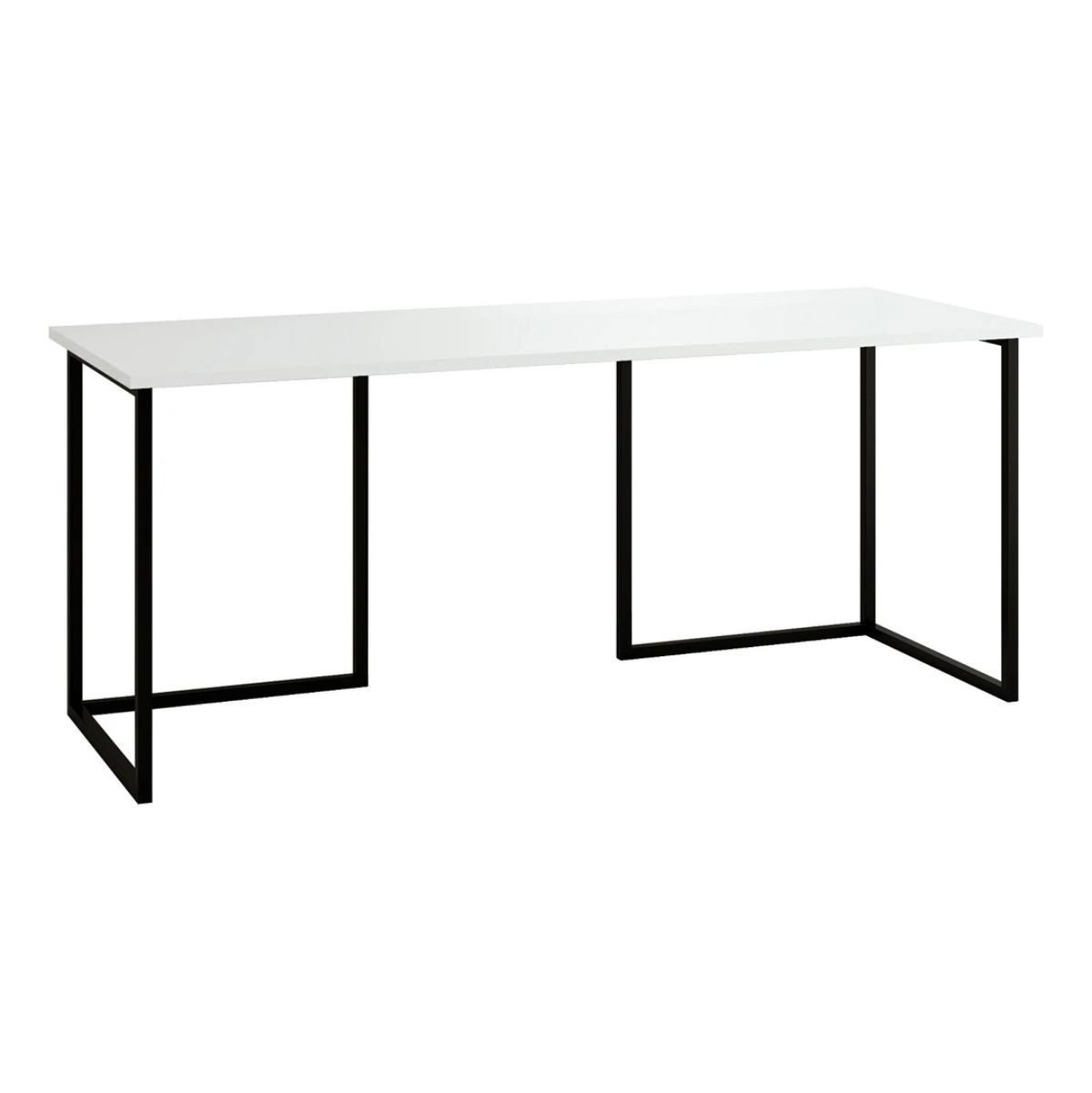 Изображение товара Компьютерный стол Огого обстановочка! Board 180x74x70 см ЛДСП цвет белый/черный