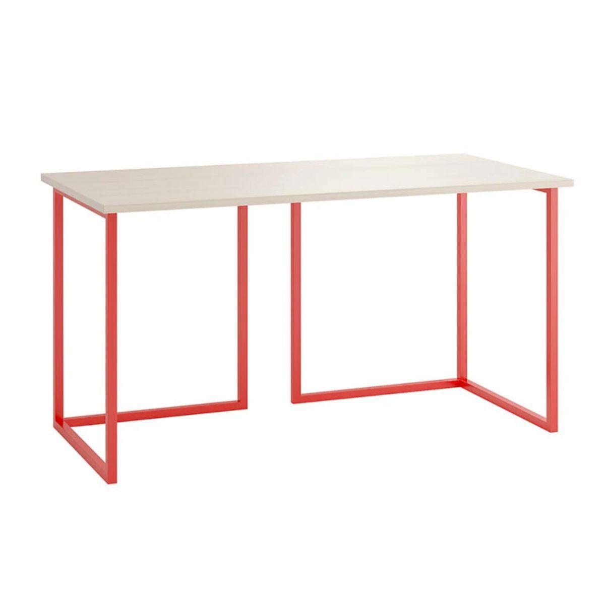 Изображение товара Компьютерный стол Огого обстановочка! Board 140x74 см ЛДСП цвет ясень/красный