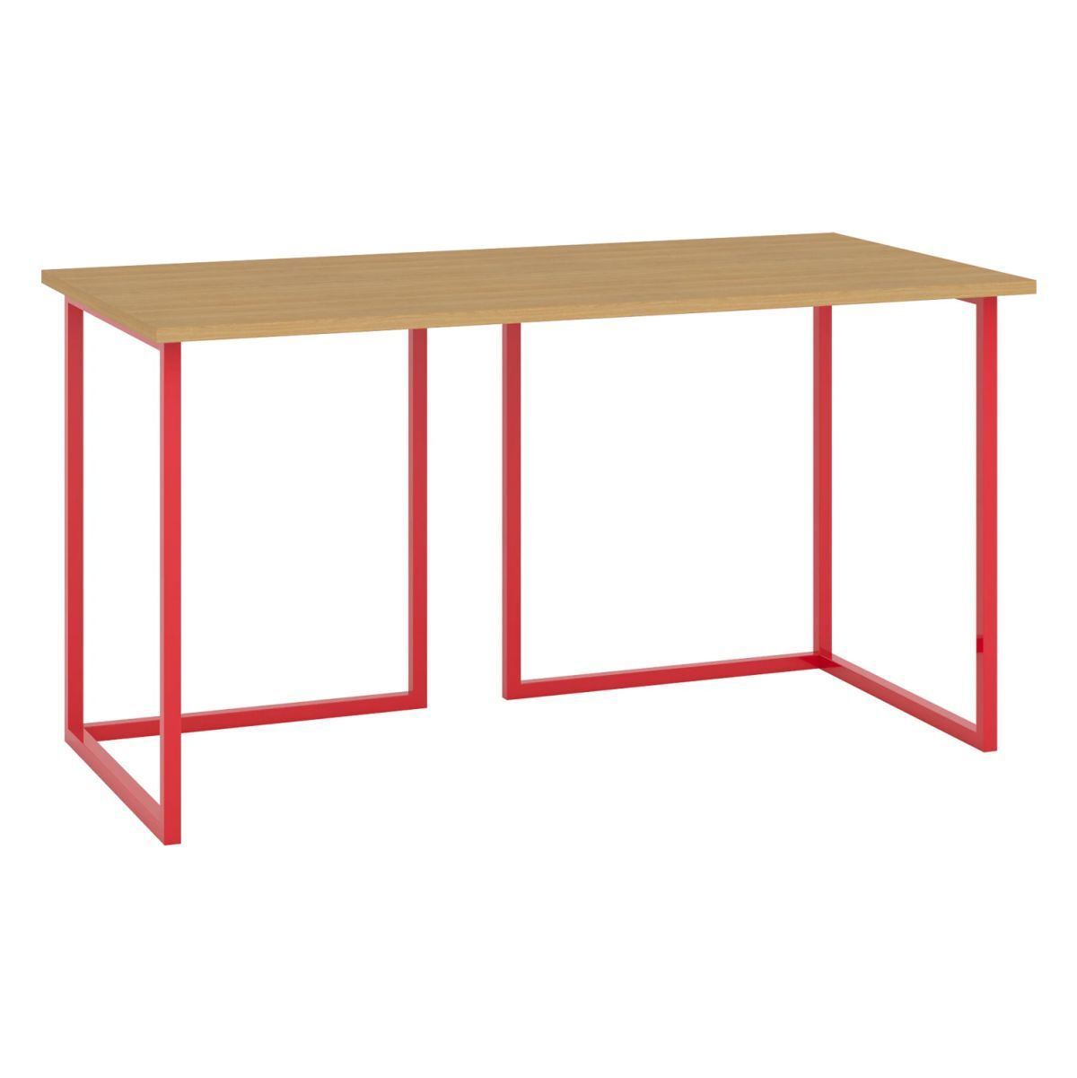 Изображение товара Компьютерный стол Огого обстановочка! Board 140x74x70 см ЛДСП цвет дуб корбидж/красный