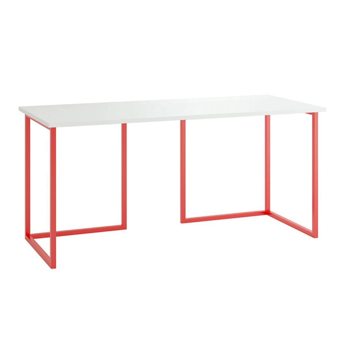 Изображение товара Компьютерный стол Огого обстановочка! Board 160x74 см ЛДСП белый/красный