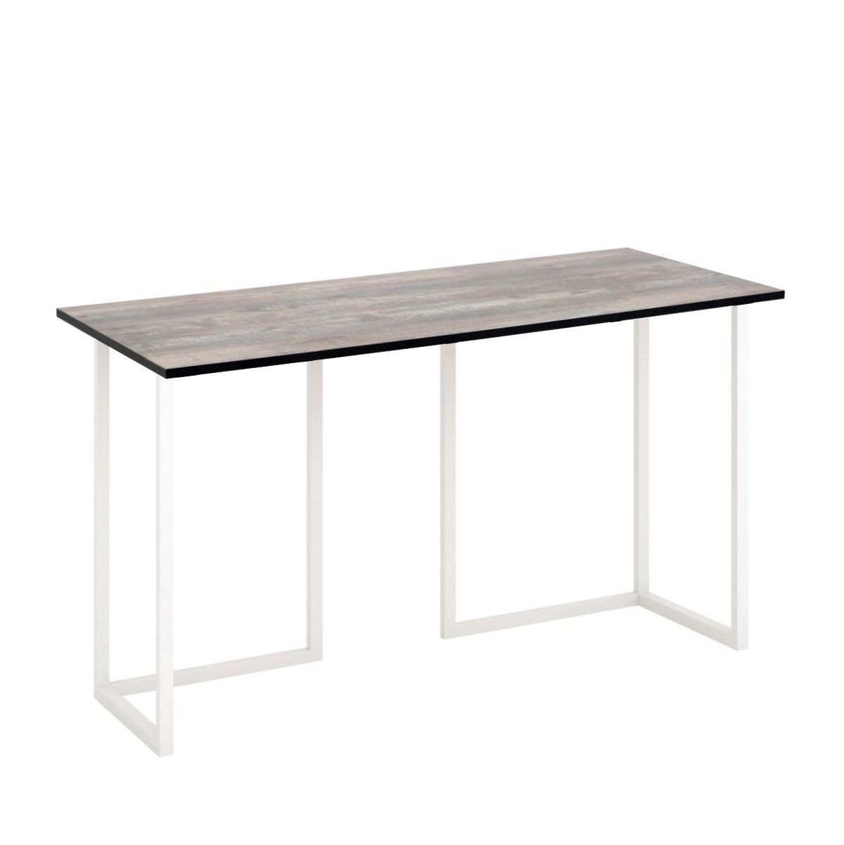 Изображение товара Компьютерный стол Огого обстановочка! Board 140x74x70 см ЛДСП цвет серый серебристый/белый