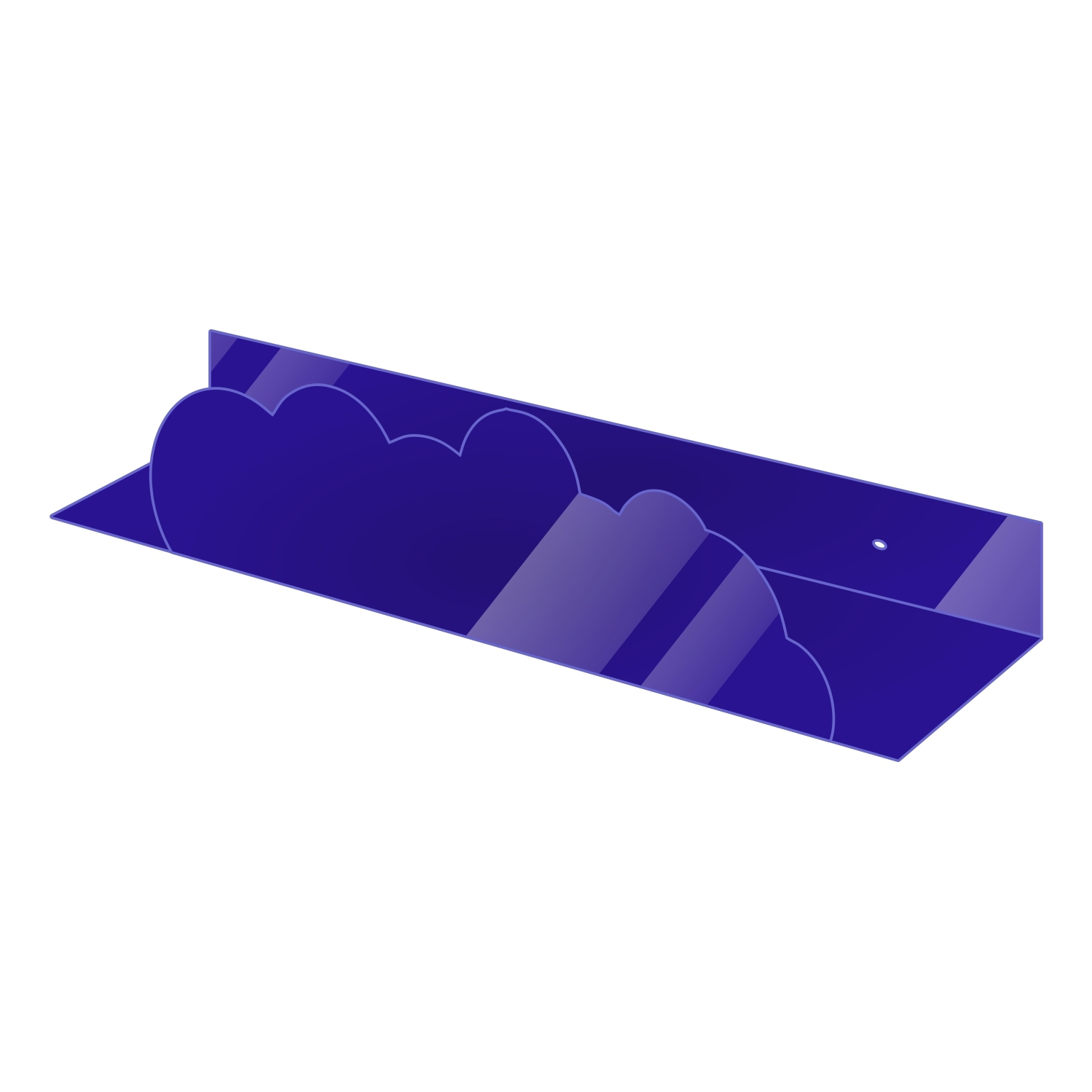 Изображение товара Настенная полка Volomar 6900_03 10x10 см полиэстер цвет синий