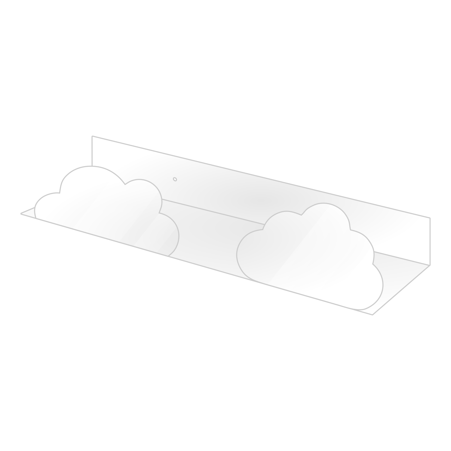 Изображение товара Настенная полка Volomar 6901_01 облако 10x10 см полиэстер белая