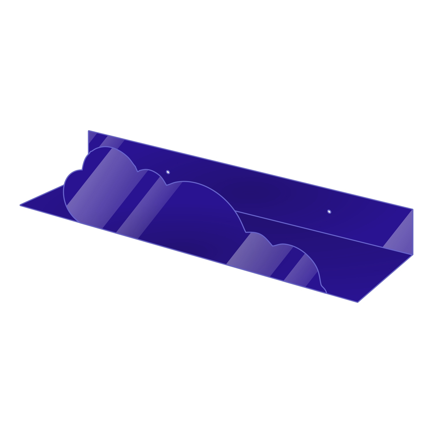 Изображение товара Настенная полка Volomar 6902_03 в виде облака синий 10x10 см