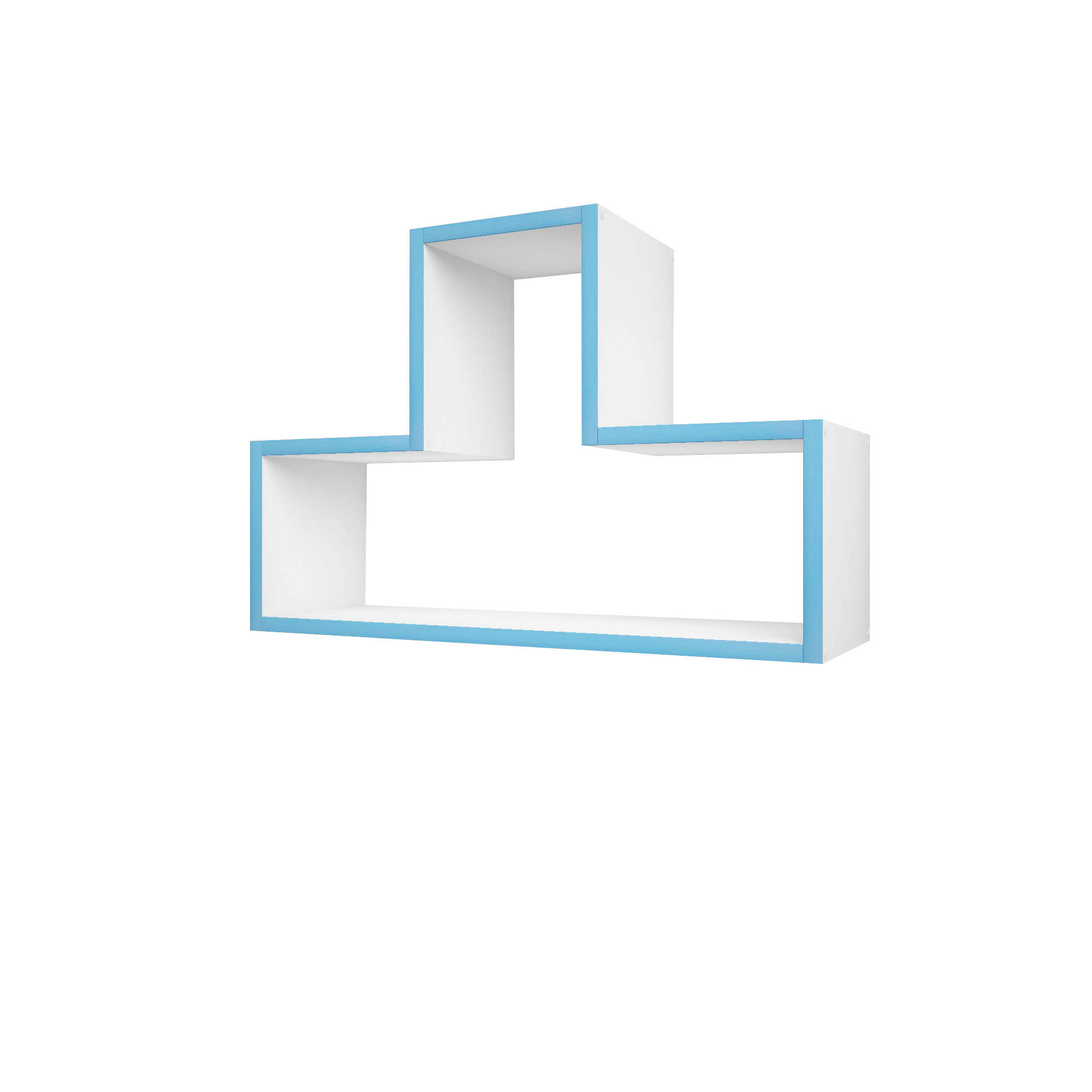 Изображение товара Настенная полка Фурнитурни Модуль T 60x15 см ЛДСП цвет белый/синий