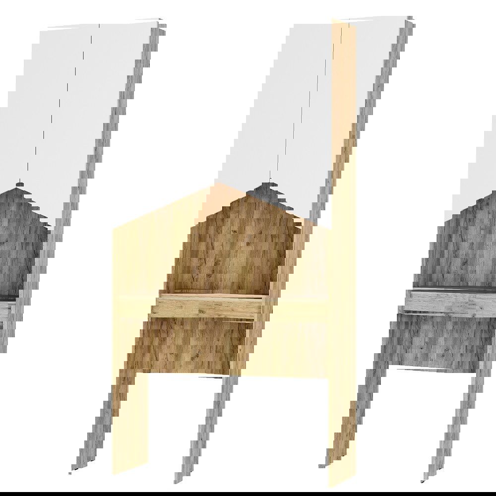 Изображение товара Шкаф-витрина Бтс 97.6x190x37.2 см ЛДСП цвет дуб/белый