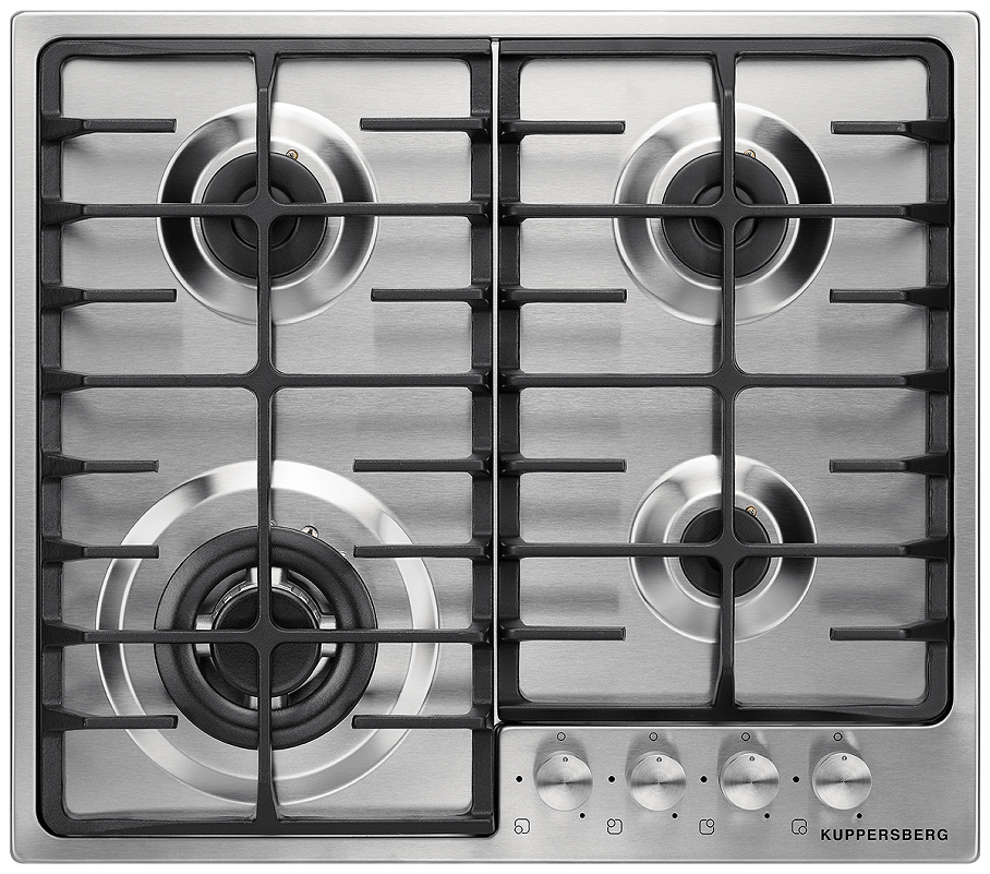 Изображение товара Газовая варочная панель Kuppersberg FS 64 X 4 конфорки серебристая нержавеющая сталь