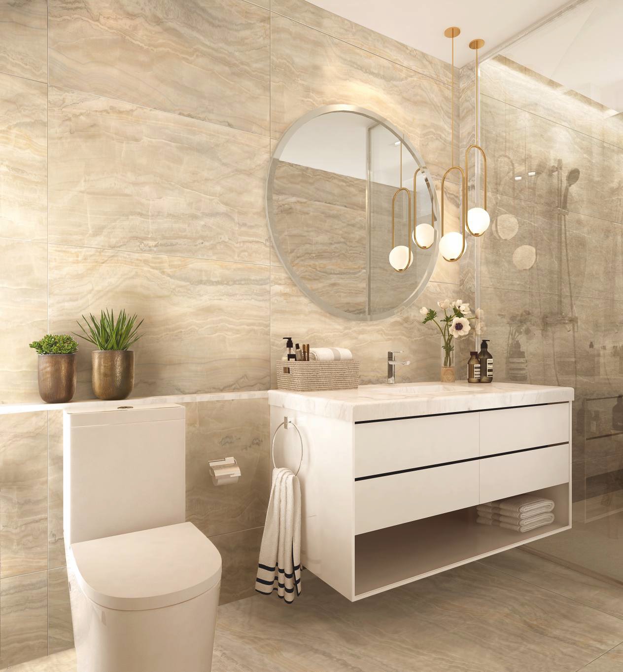 Изображение товара Керамогранит Idalgo home Оникс 22 60x120см 2.16 м² бежевый для внутренней отделки