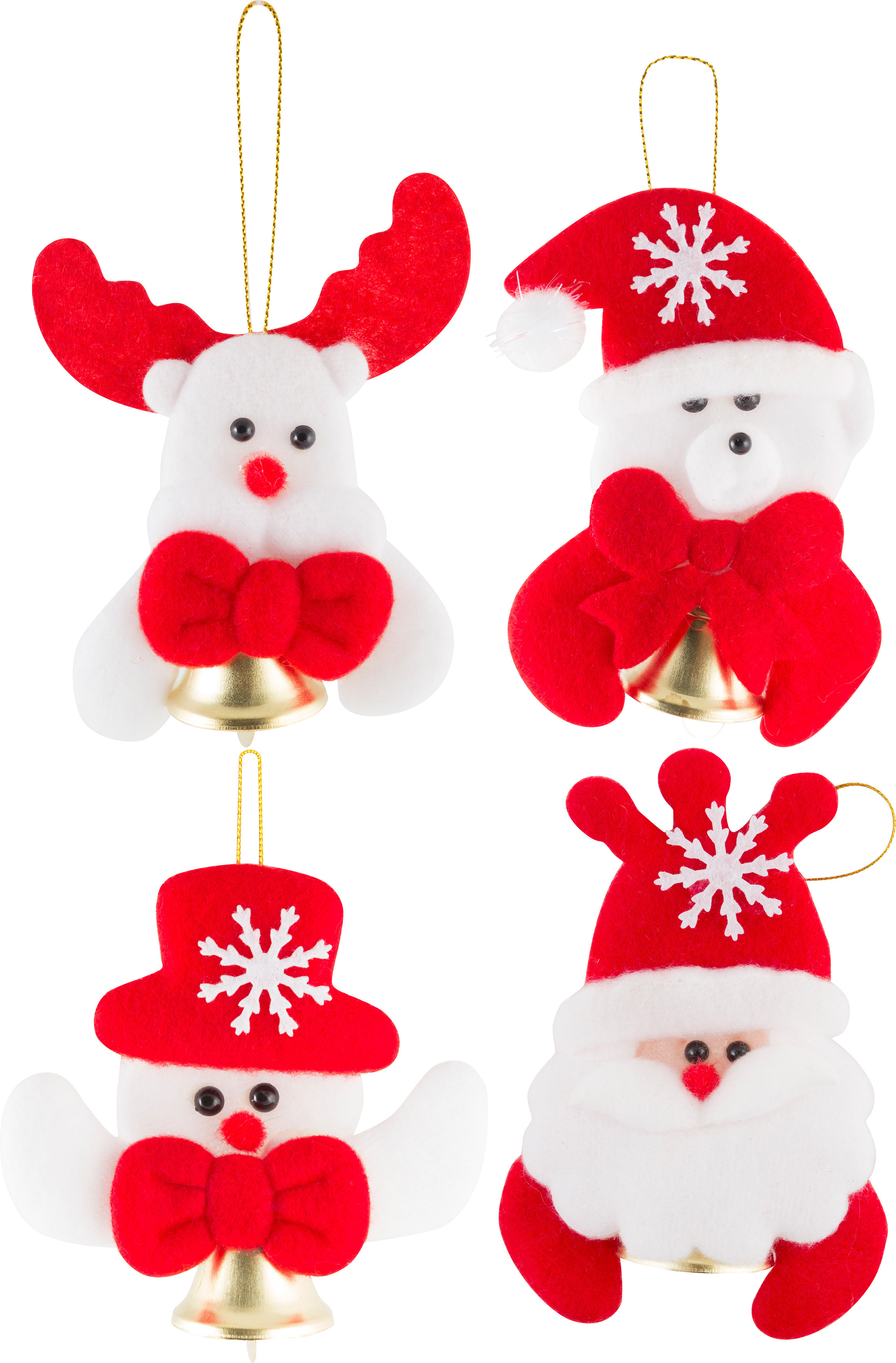 Изображение товара Новогоднее украшение бубенчик с игрушкой Волшебная Страна SYTLD-541927 4 шт