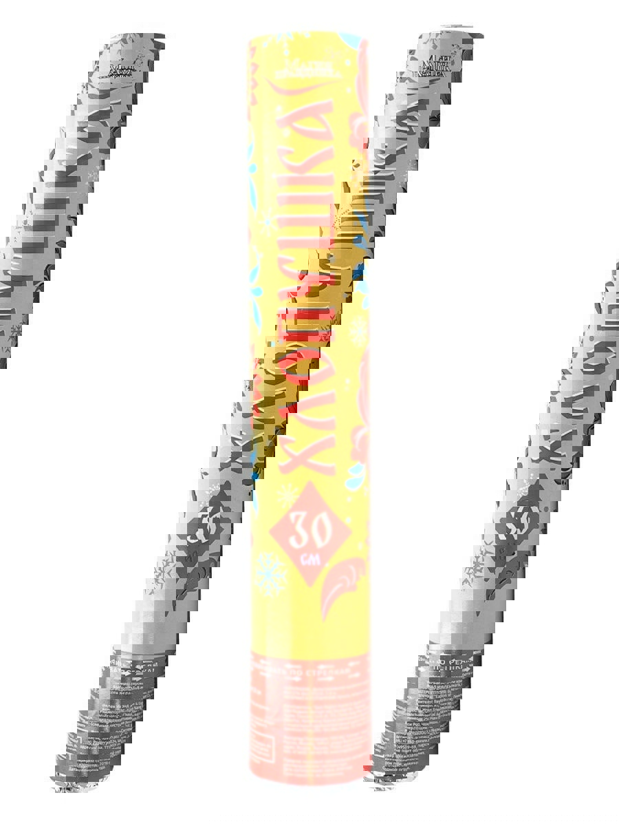 Изображение товара Пневмохлопушка Магия Праздника 30 см набор из 3 шт конфетти сердеца и фольга