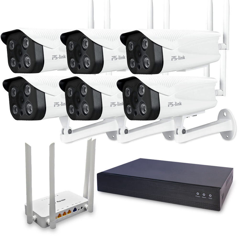 Изображение товара Комплект видеонаблюдения WIFI 3 Мп Ps-Link KIT-XME306RD-WIFI 6 камер для улицы