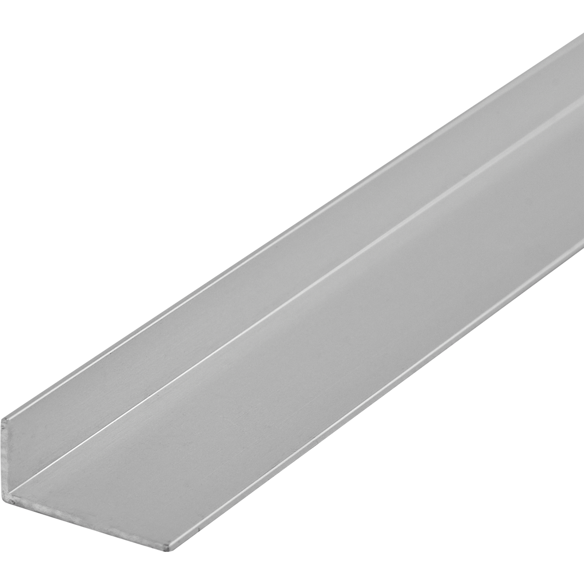 Изображение товара L-образный алюминиевый профиль 20x10x1.2 мм серебро 2700 мм для облицовки и каркасов