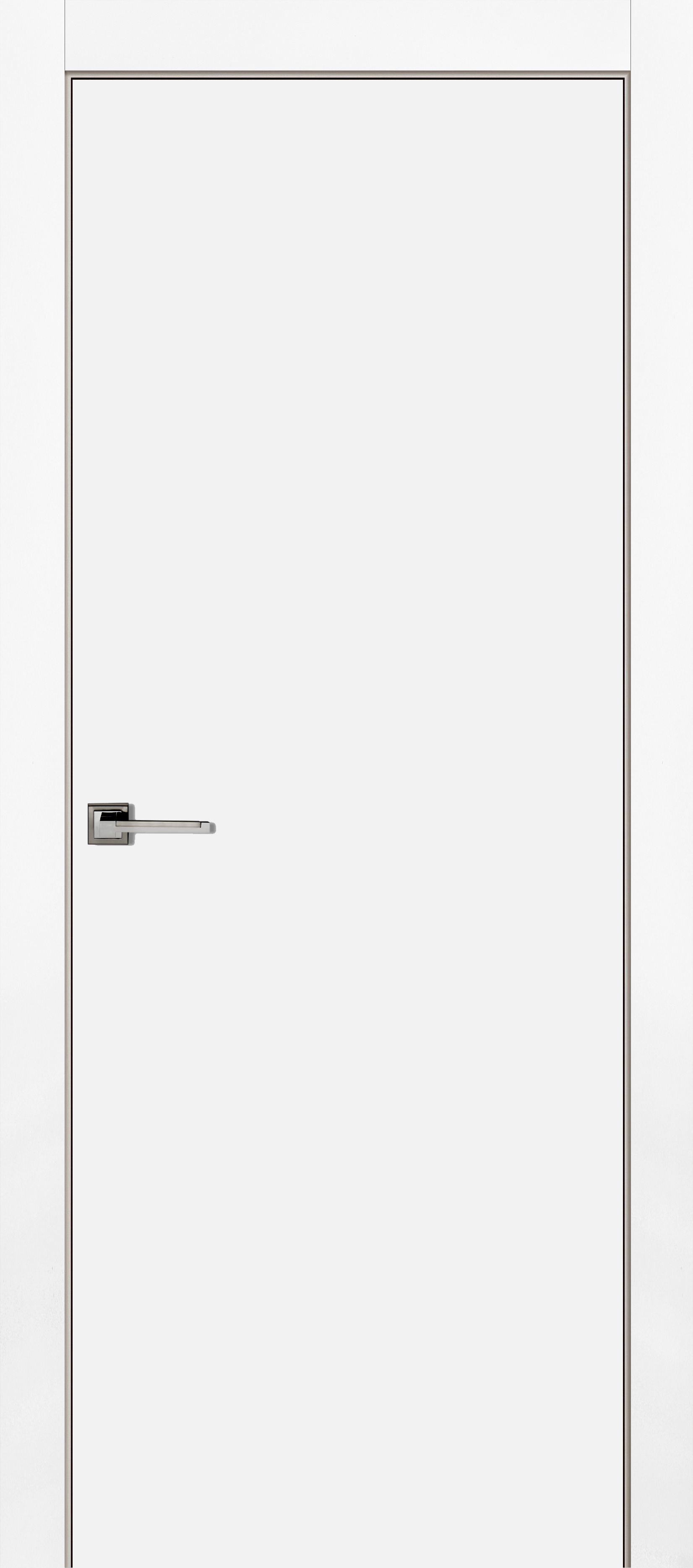 Изображение товара Дверь межкомнатная глухая 80x200 см эмаль белый с замком