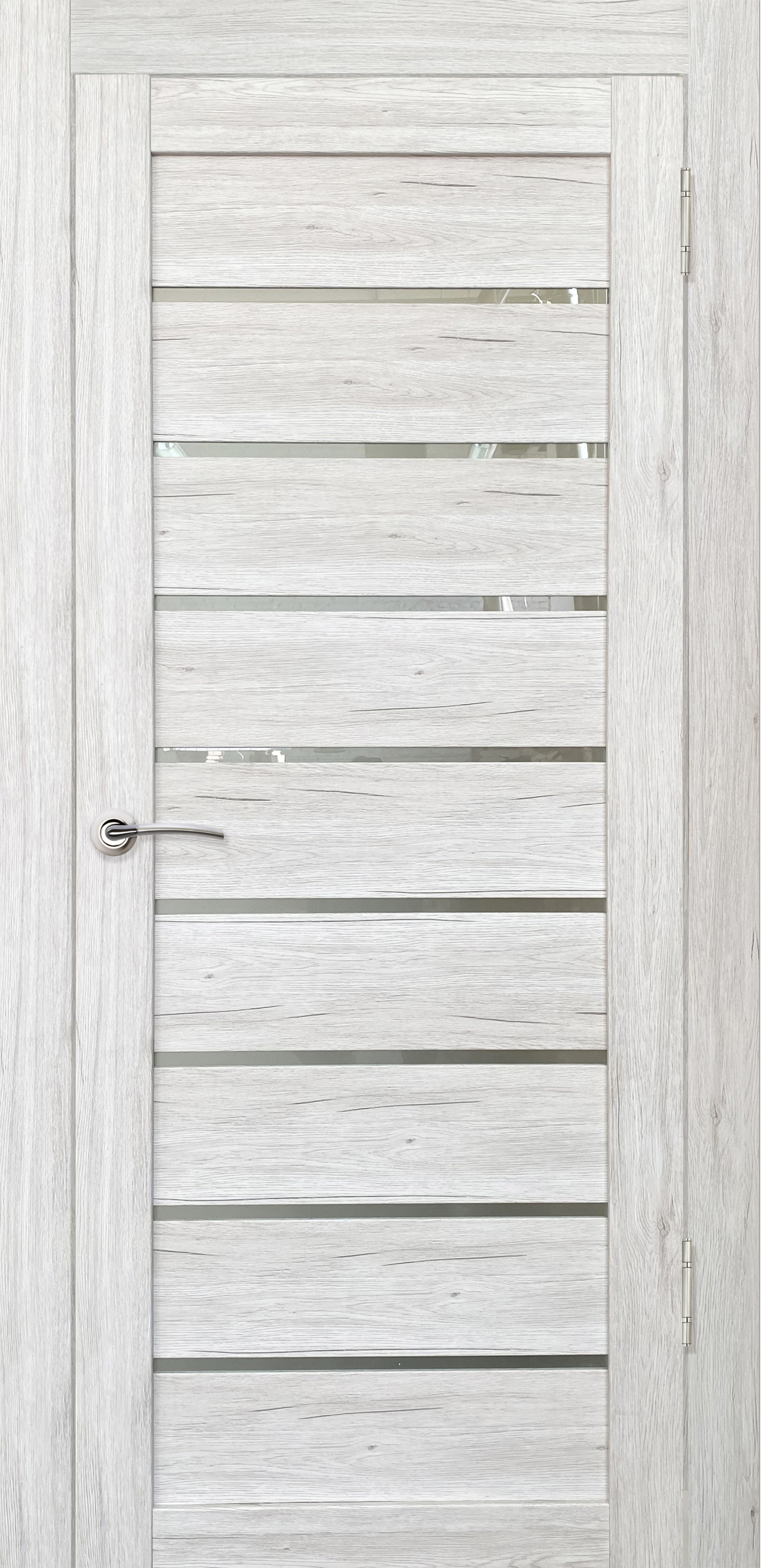 Изображение товара Дверь межкомнатная Тиволи остеклённая ПВХ ламинация цвет рустик серый 60x200 см (с замком и петлями)