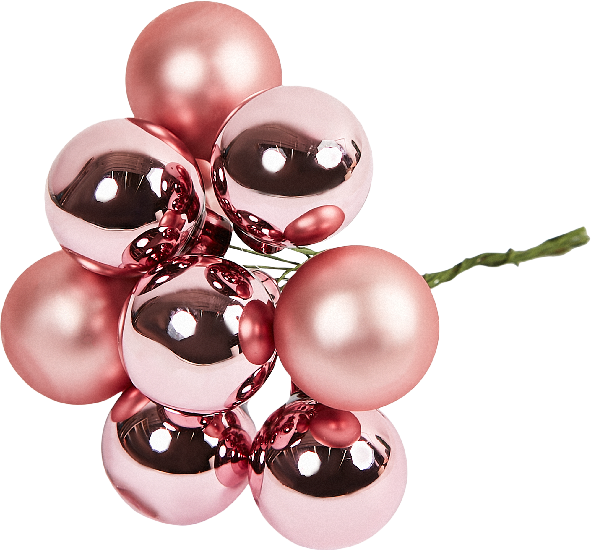 Изображение товара Елочная игрушка Шар 4x8 розового цвета 10 шт.