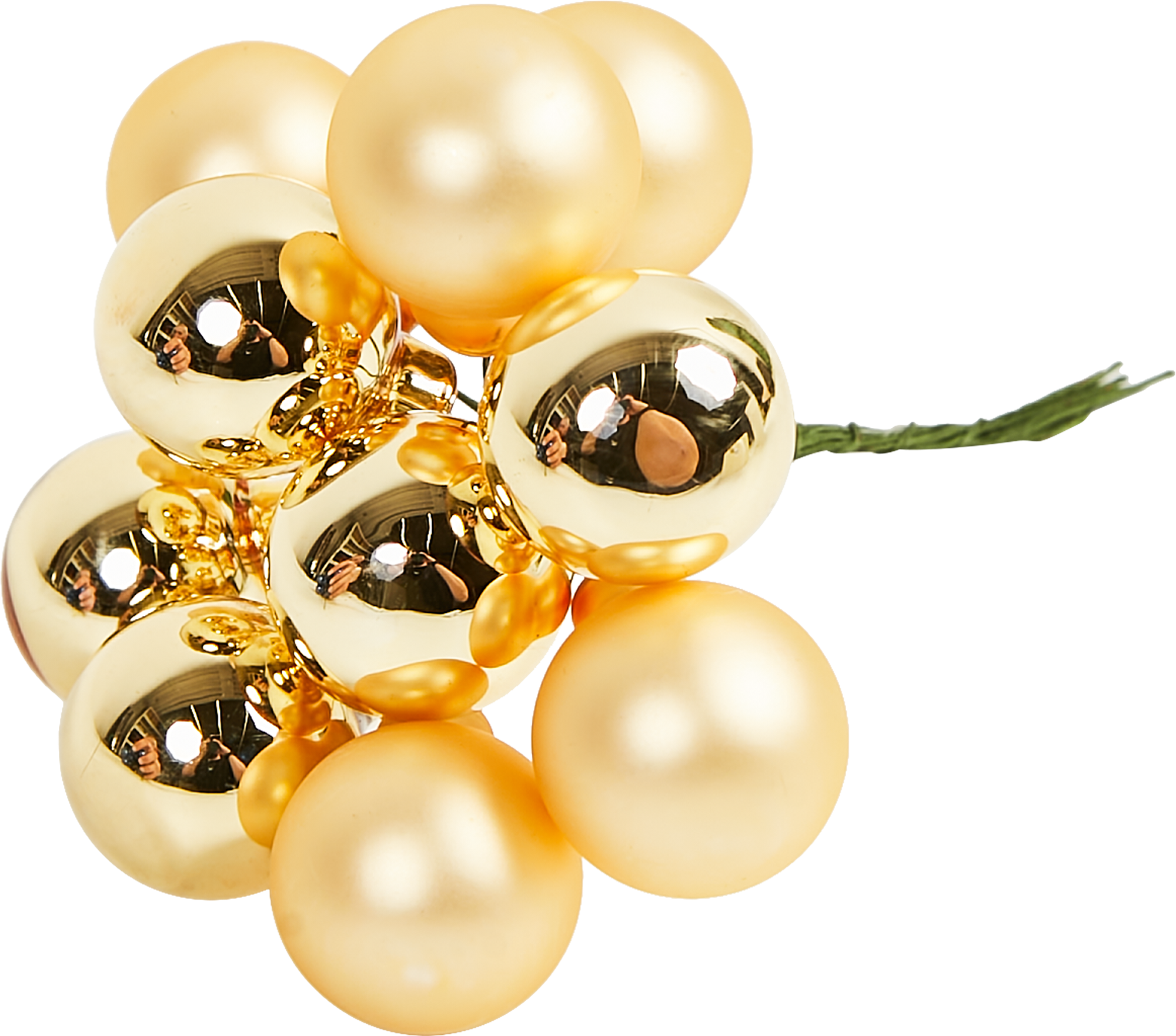 Изображение товара Елочная игрушка Шар 4x8 цвет желтый 10 шт. новогодняя