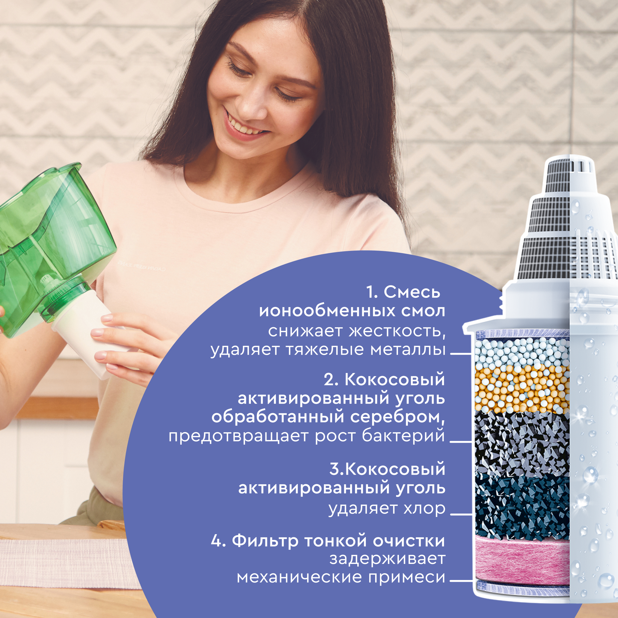 Кассета для кувшина Барьер Комплекс для жесткой и железистой воды - 7