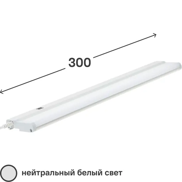 Светильник линейный светодиодный Uniel ULI-F41 с диммером 300 мм 5.5 Вт 4200 К нейтральный белый свет