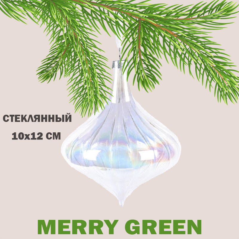 Изображение товара Елочный шар Merry green MG24106 10 см стекло разноцветный