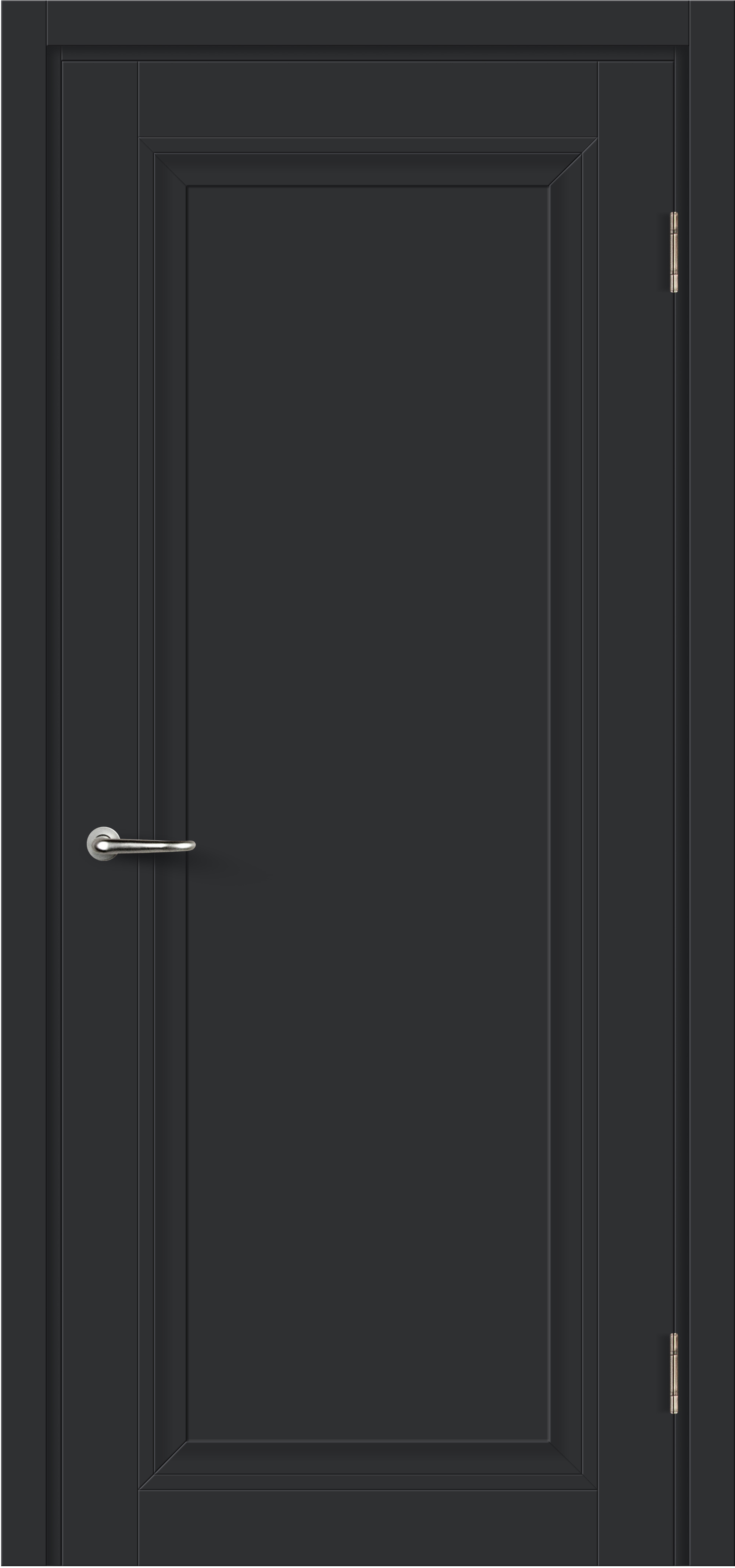 Изображение товара Дверь межкомнатная глухая Нобиле 60x200 см Hardflex цвет антрацит с замком