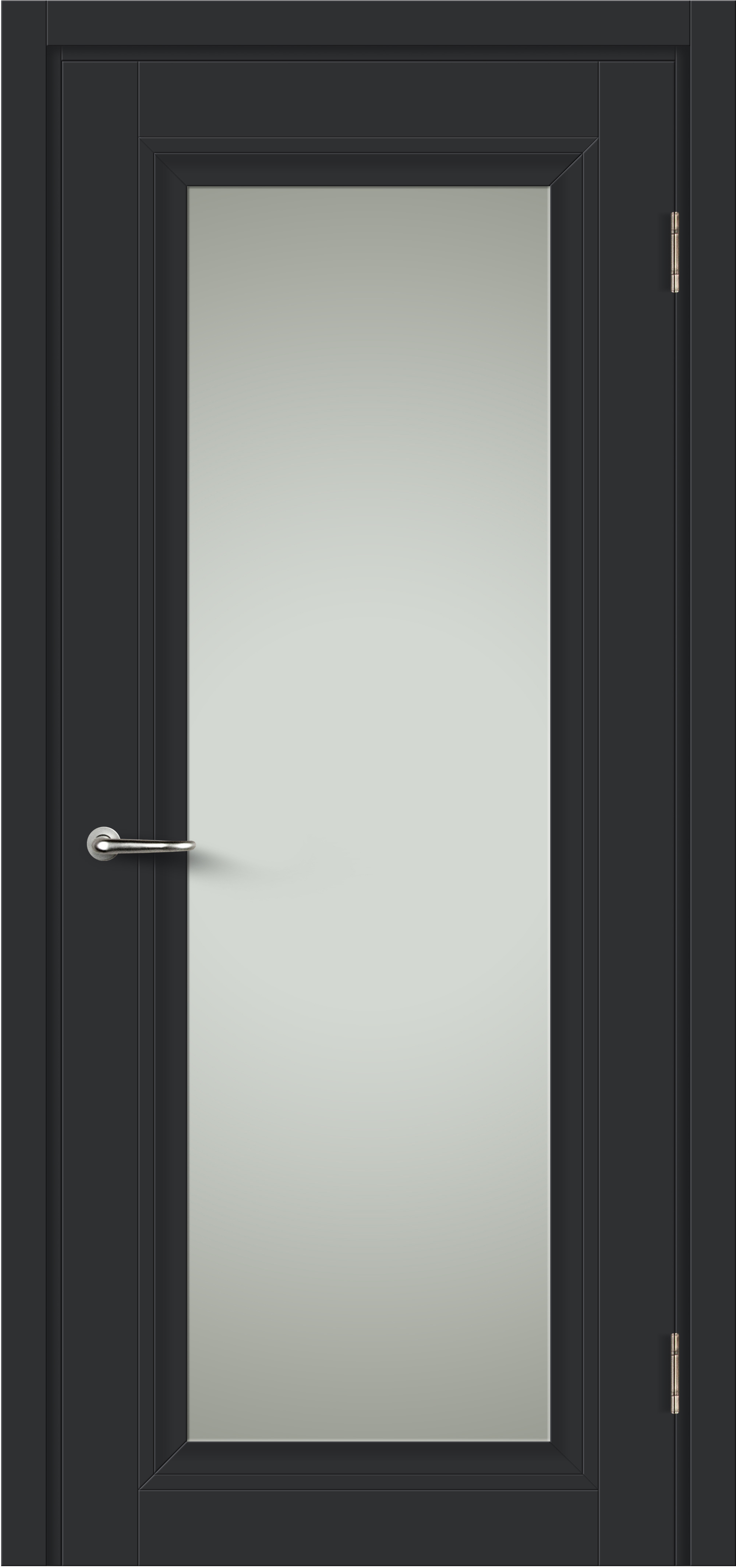 Изображение товара Дверь межкомнатная со стеклом Нобиле 70x200 см Hardflex цвет антрацит с замком