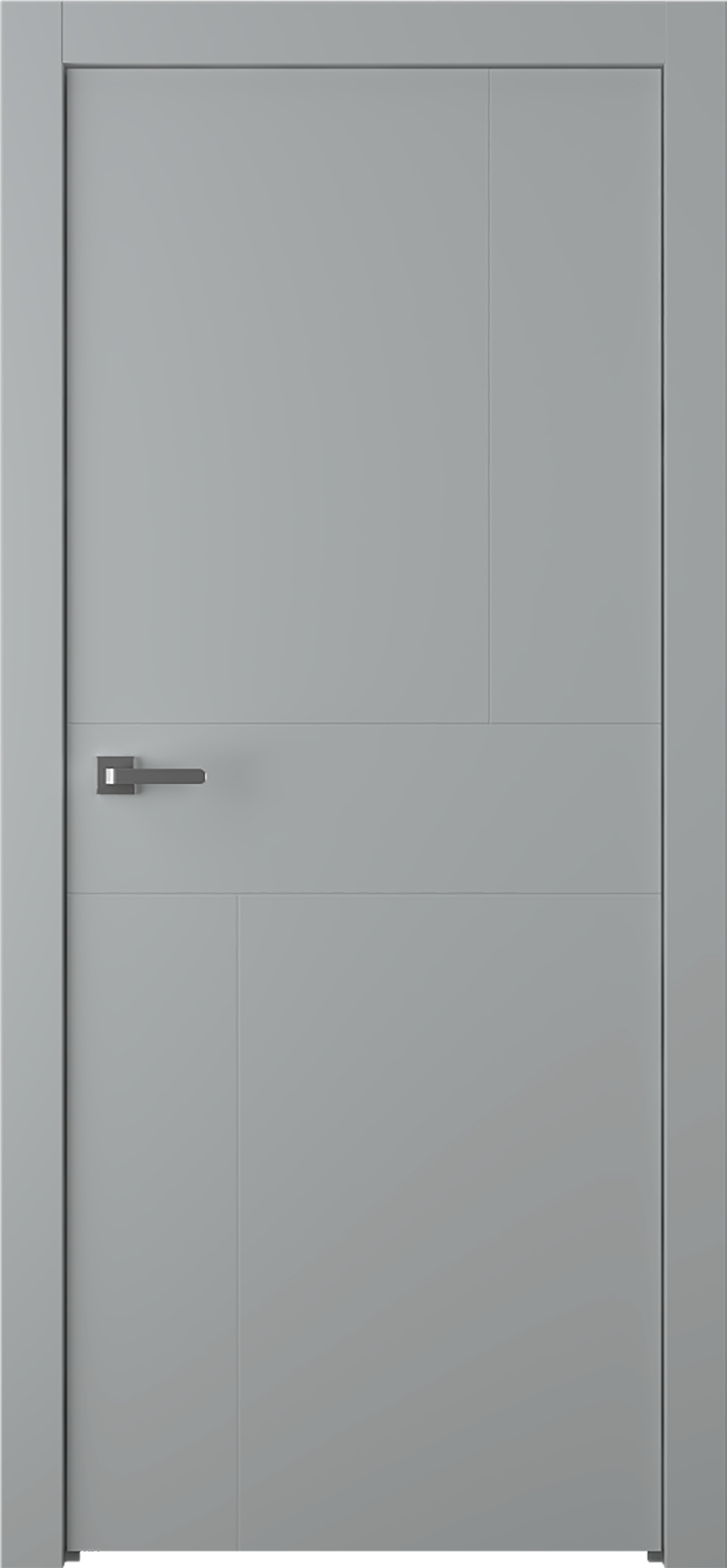 Дверь межкомнатная глухая Лацио 2 90x200 см эмаль серый без замка, без ...