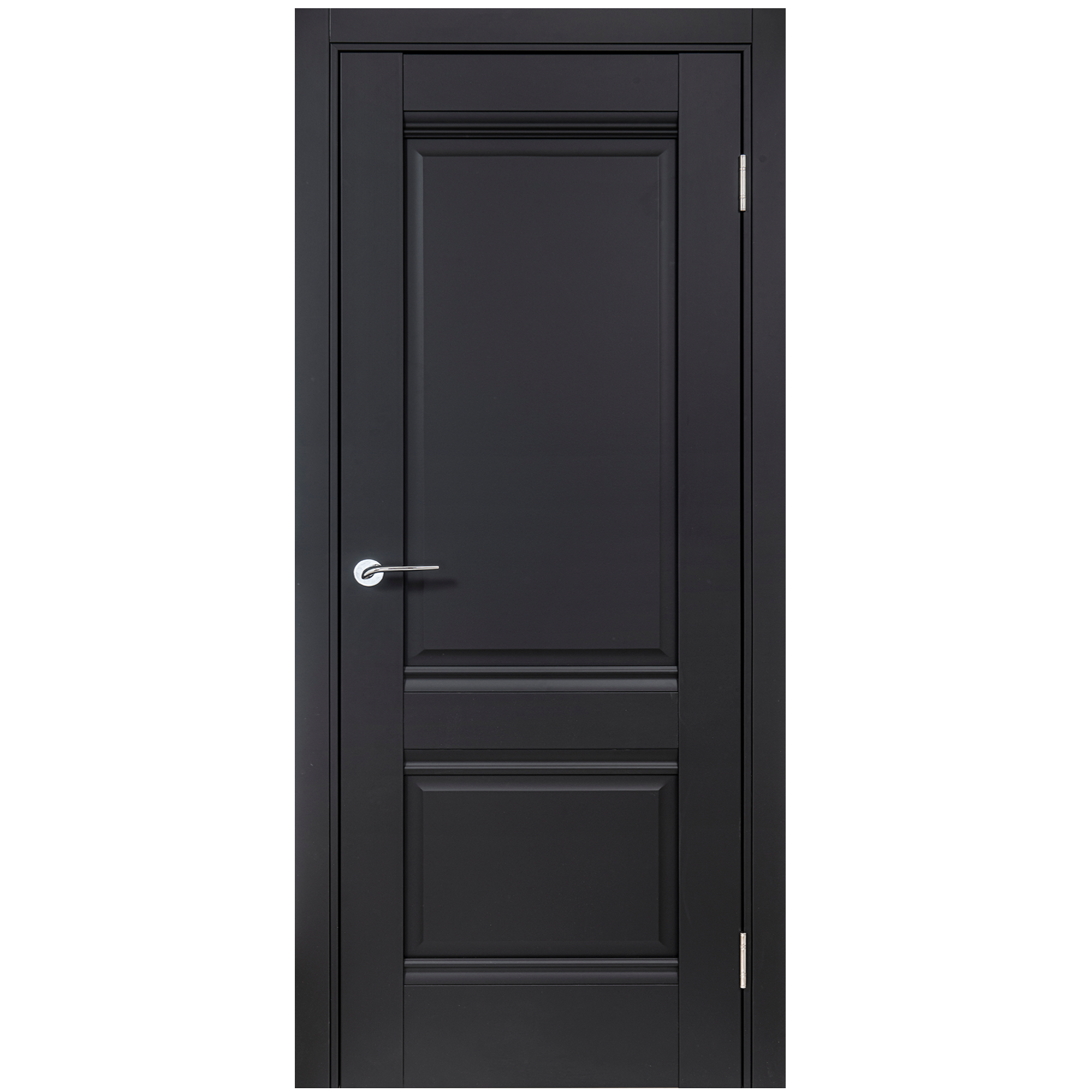 Изображение товара Дверь межкомнатная глухая Классико-42 80x200 см Hardflex черный с замком и петлями