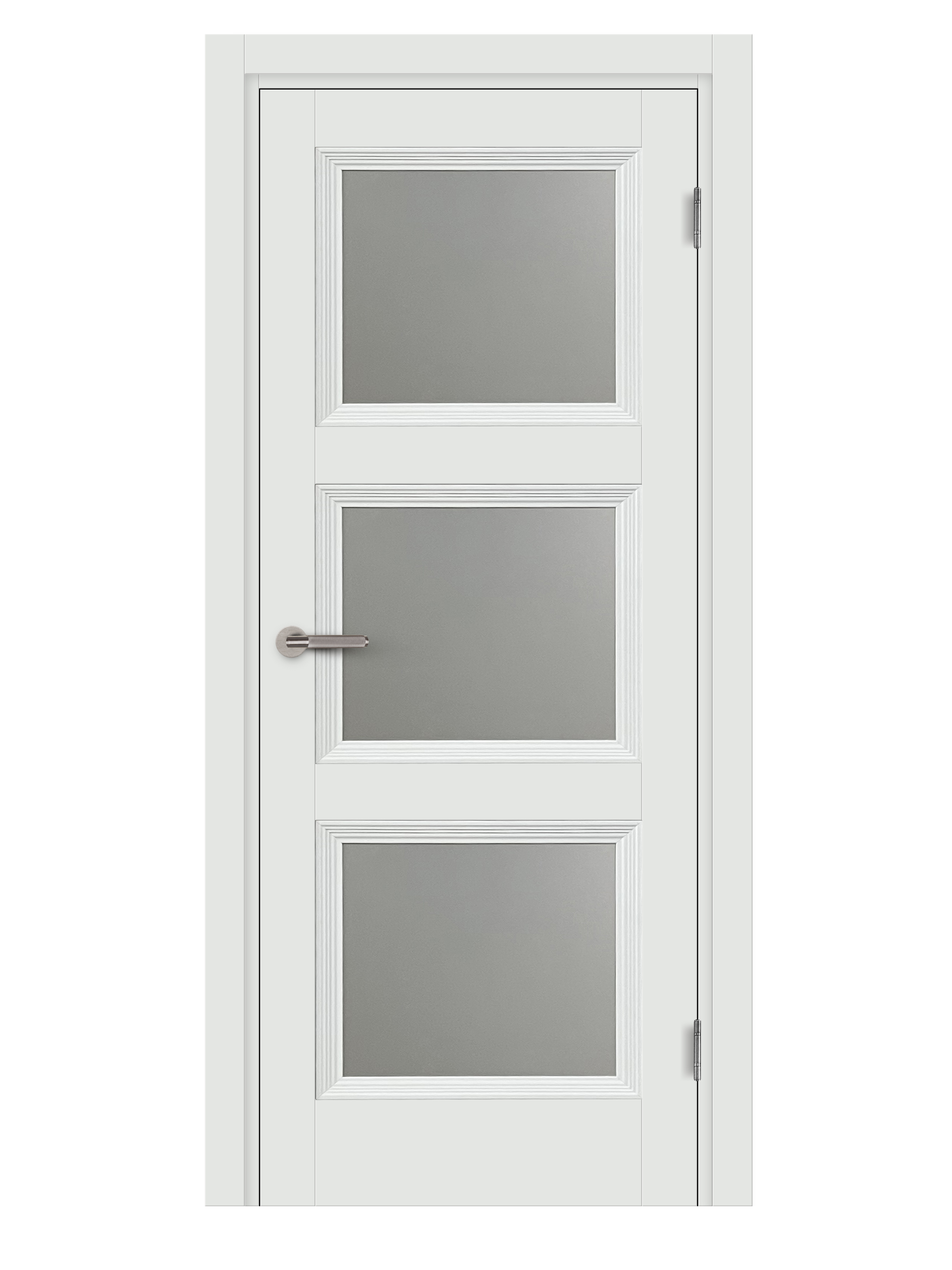 Изображение товара Комплект двери Трилло со стеклом 70x200 см Hardflex белый с добором 150 мм
