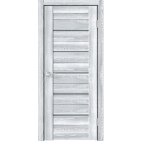 Изображение товара Дверь межкомнатная Новара остекленная горизонтальная ПВХ ламинация цвет ривьера айс 60x200 см (с замком и петлями)