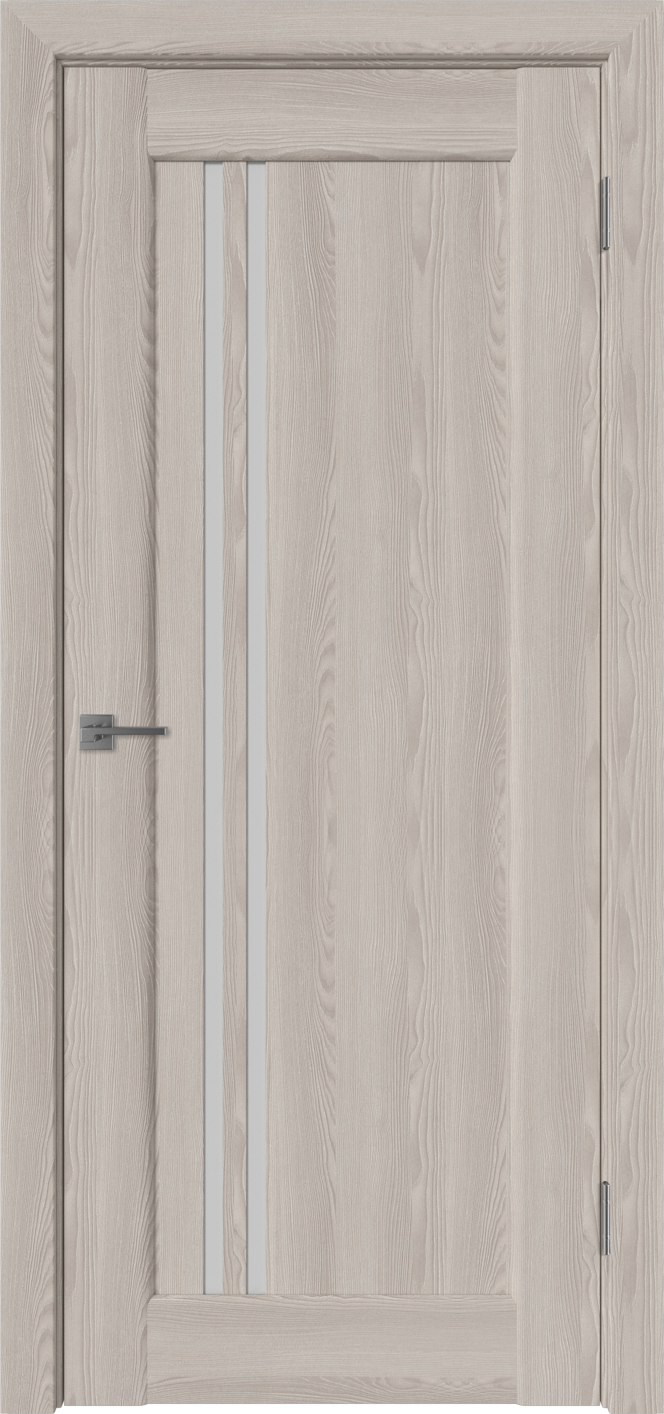 Изображение товара Дверь межкомнатная Дельта 1 остекленная ПВХ ламинация цвет дуб фраппе 90x200 см (с замком и петлями)