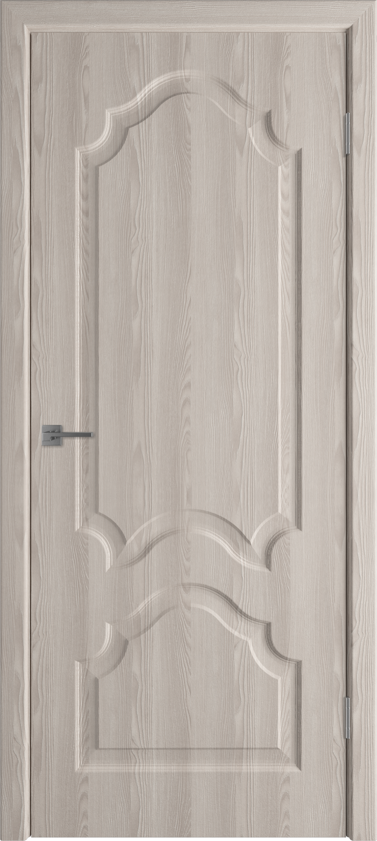 Изображение товара Дверь межкомнатная Венеция глухая ПВХ ламинация цвет дуб фраппе 80x200 см (с замком и петлями)