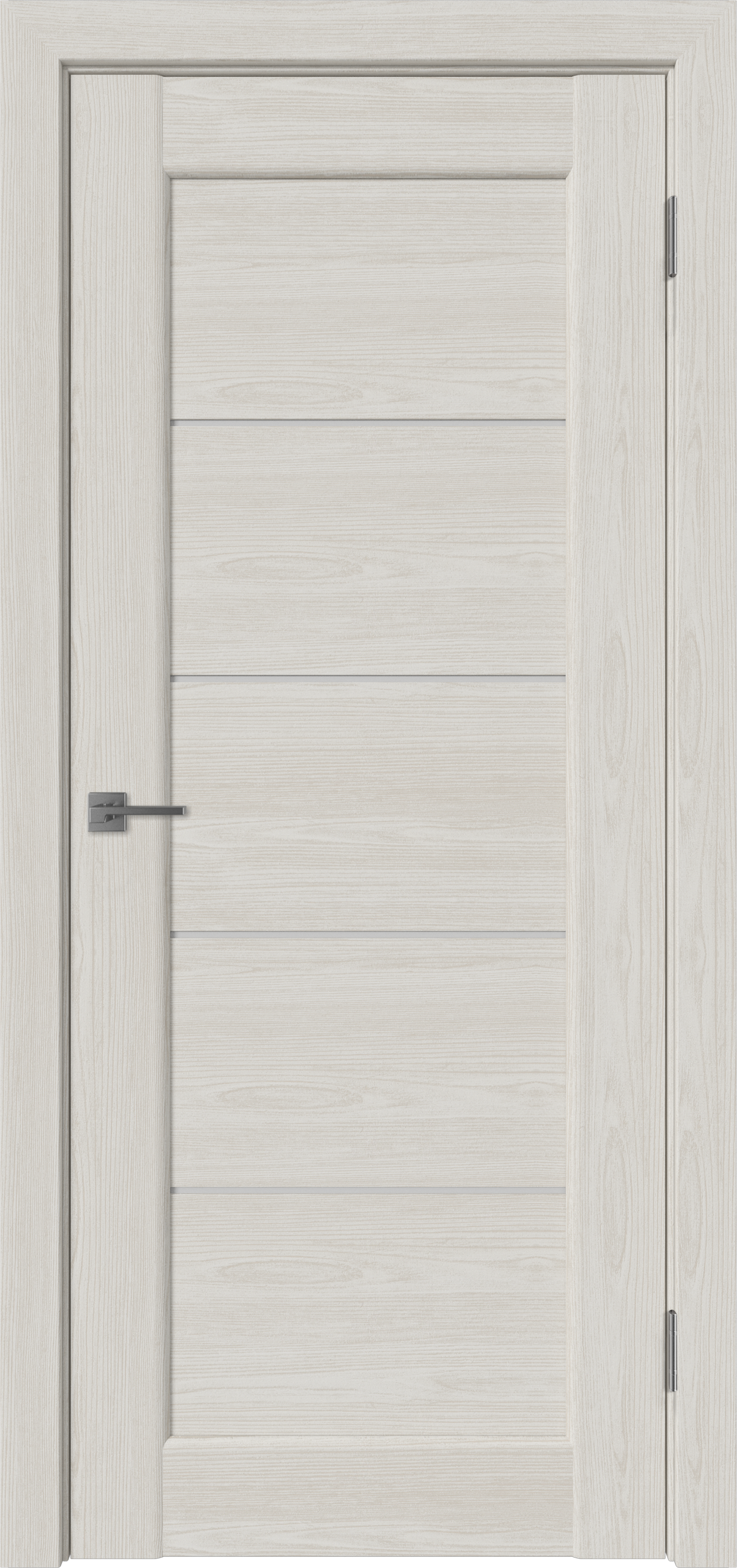 Изображение товара Дверь межкомнатная Дельта 2 остекленная ПВХ ламинация цвет нордик 60x200 см (с замком и петлями)